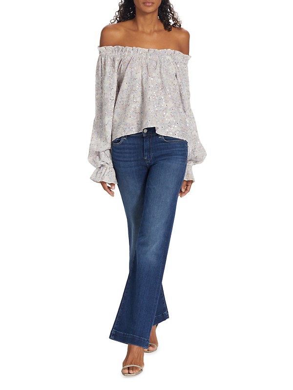 Shop 7 For All Mankind Dojo Signature Wide-Leg Jeans | Saks Shop 7 For All Mankind Dojo Signature Wide-Leg Jeans | Saks