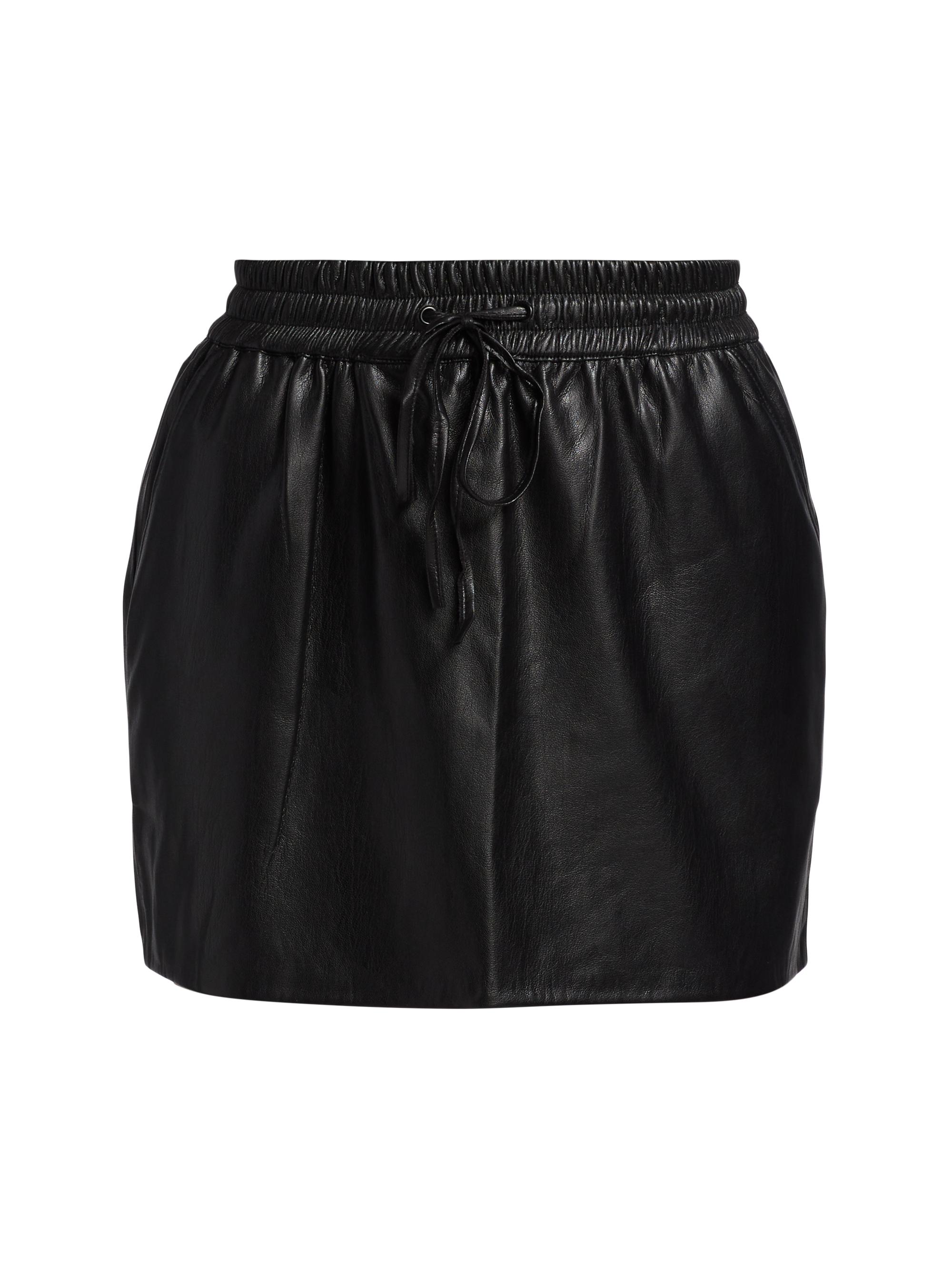 Good American Women's Better Than Leather Faux Leather Miniskirt - Black