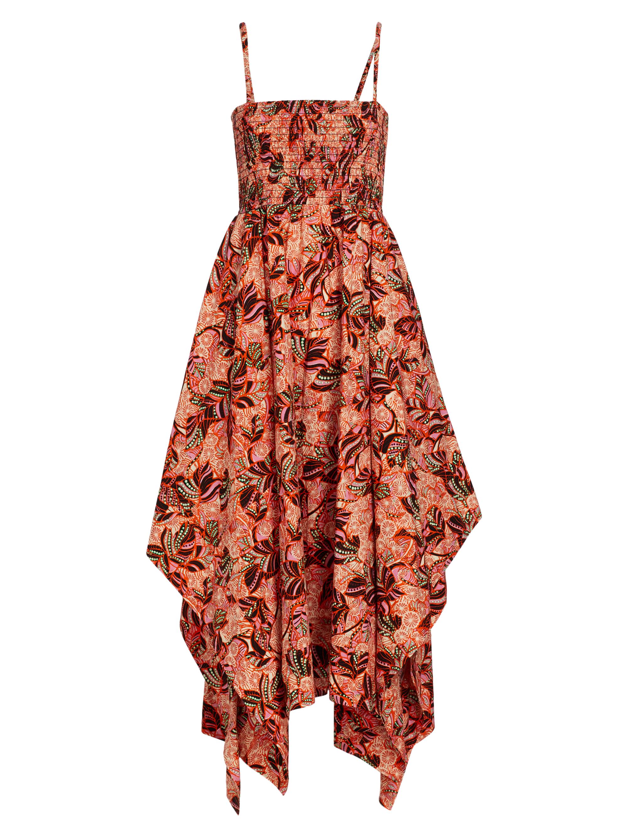A.L.C. Women's Adriana Handkerchief-Hem Dress - Orange Rose Multi