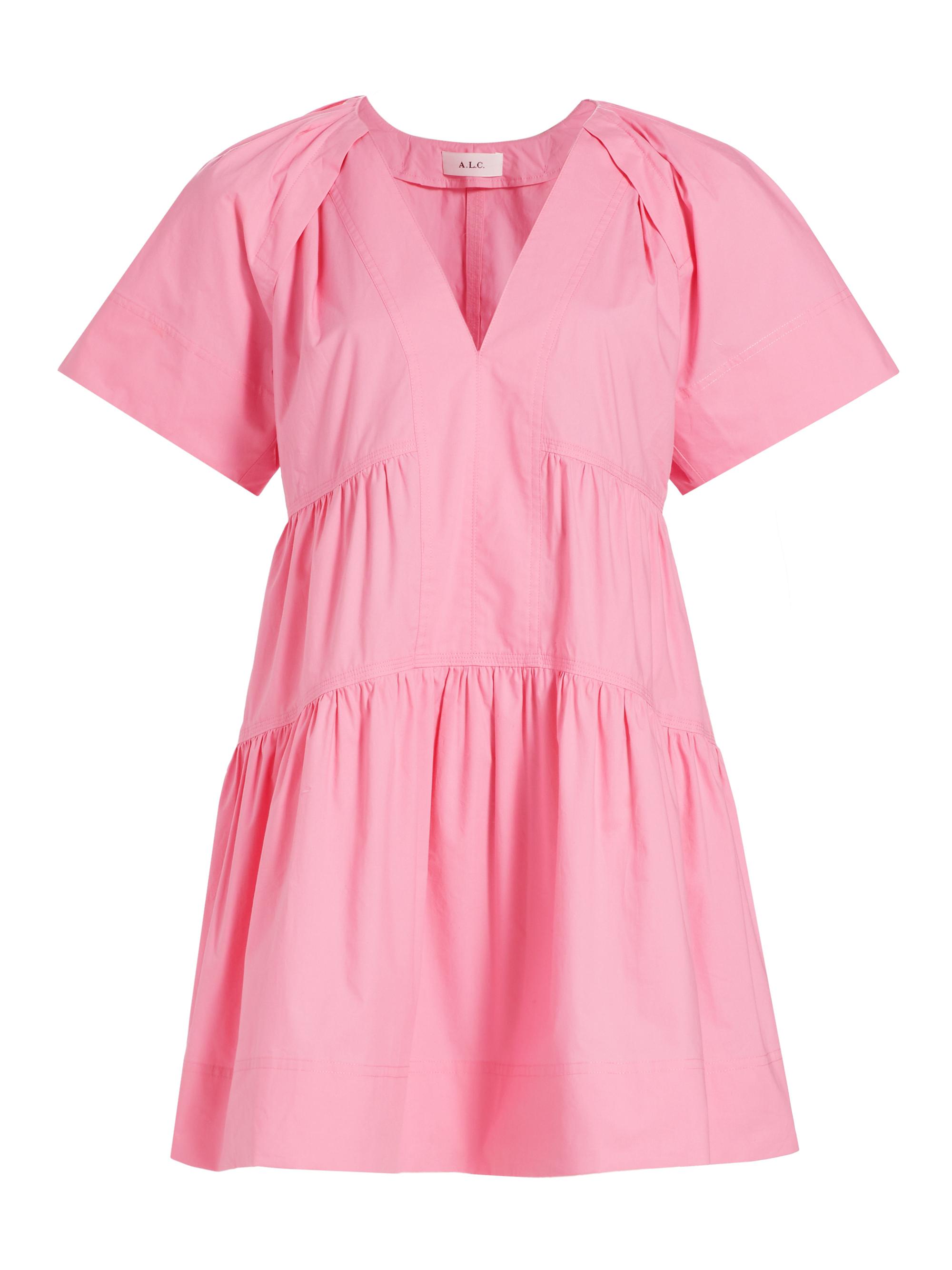 A.L.C. Women's Camila Tiered Cotton Dress - Light Grapefruit