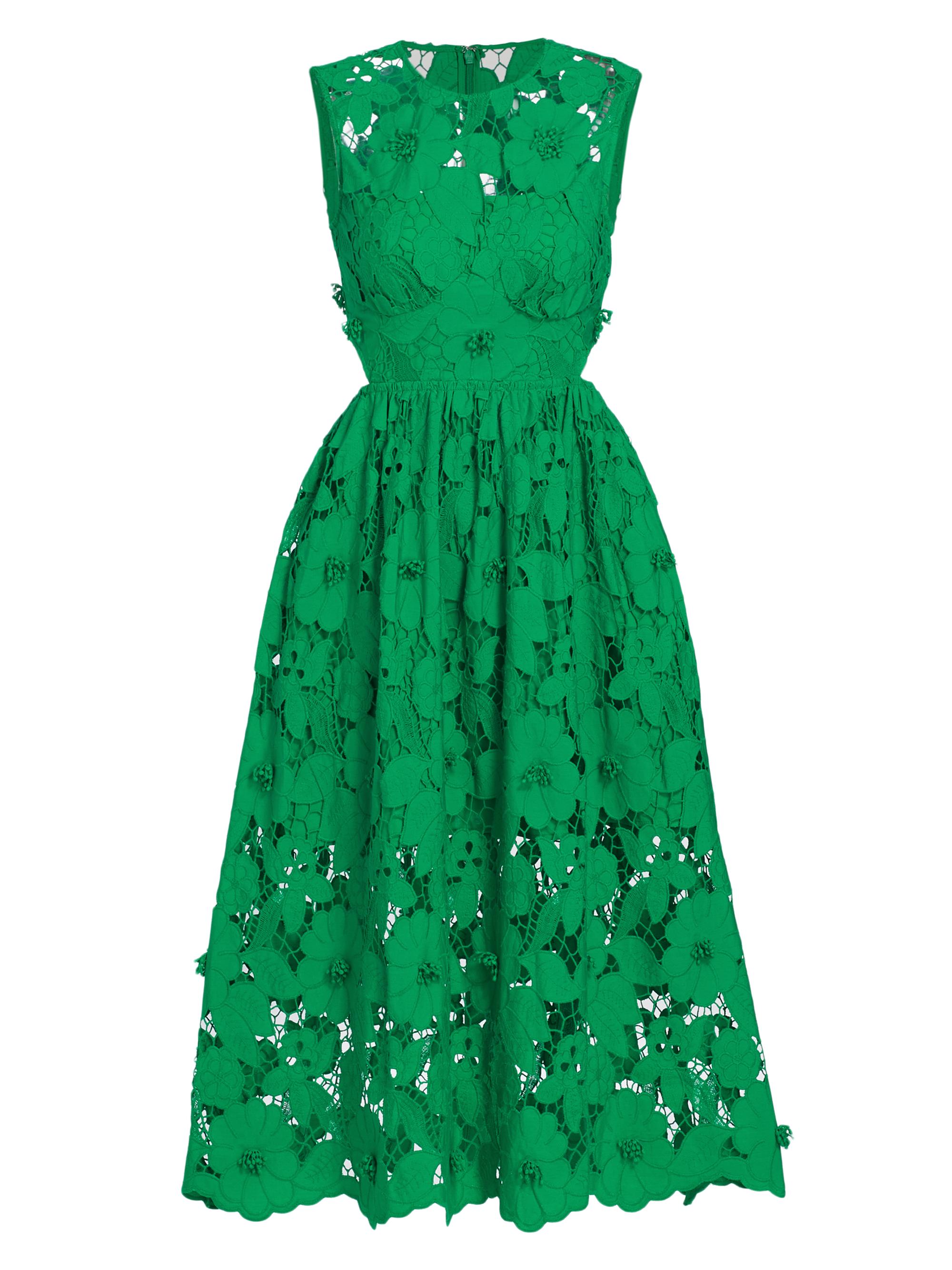 Self-Portrait Sleeveless 3D Lace Dress | Saks Fifth Avenue