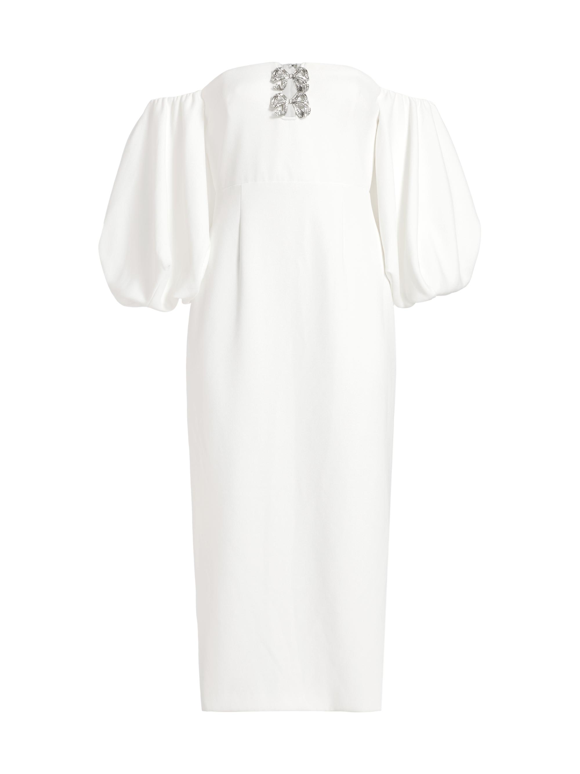 Self-Portrait Women's Bow-Embellished Off-The-Shoulder Dress - White