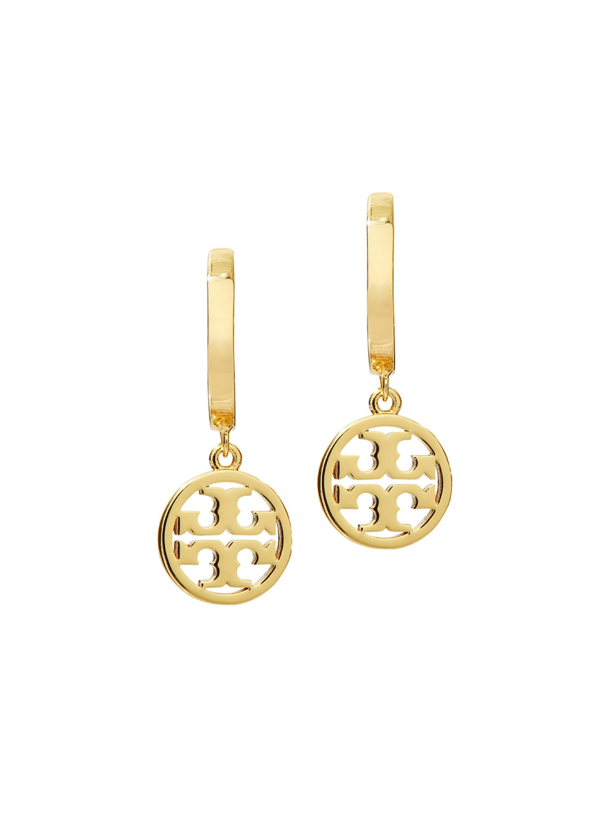 Tory Burch Women's Miller 18K Gold-Plated Huggie Hoop Earrings - Tory Gold