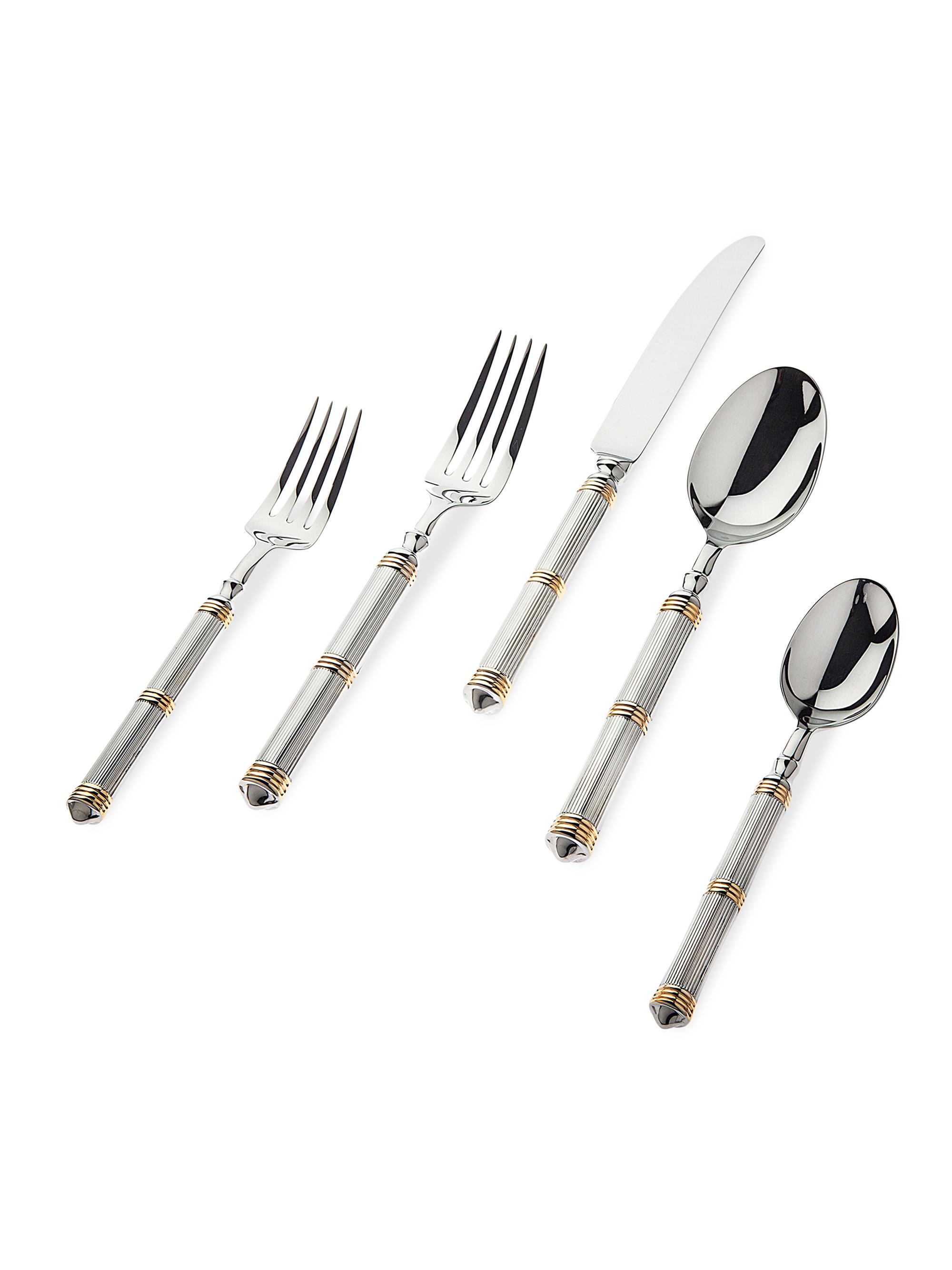 Ricci Argentieri Castello 5-Piece Goldplated Stainless Steel Flatware Set