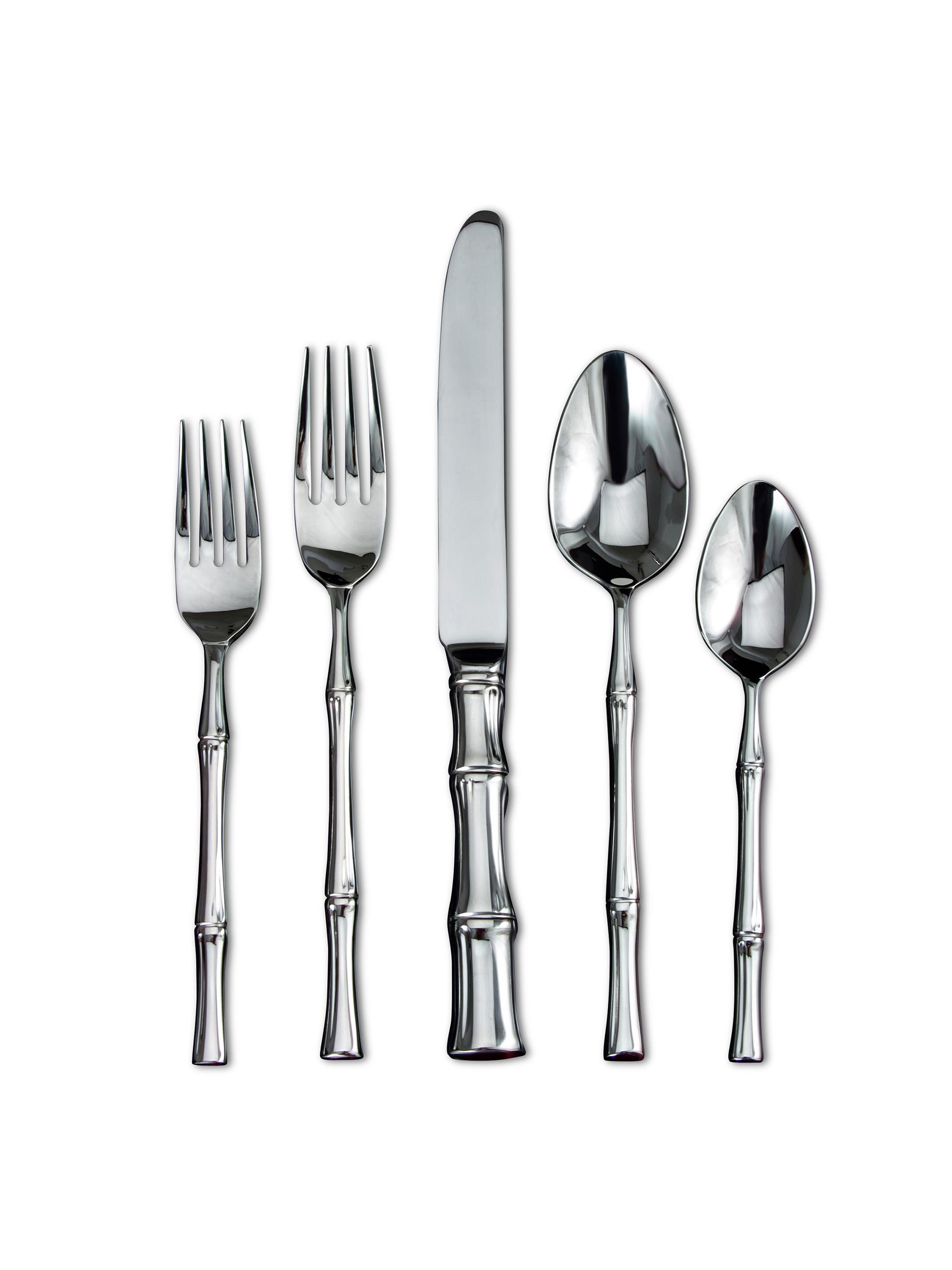 Ricci Argentieri Bamboo 5-Piece Stainless Steel Flatware Set