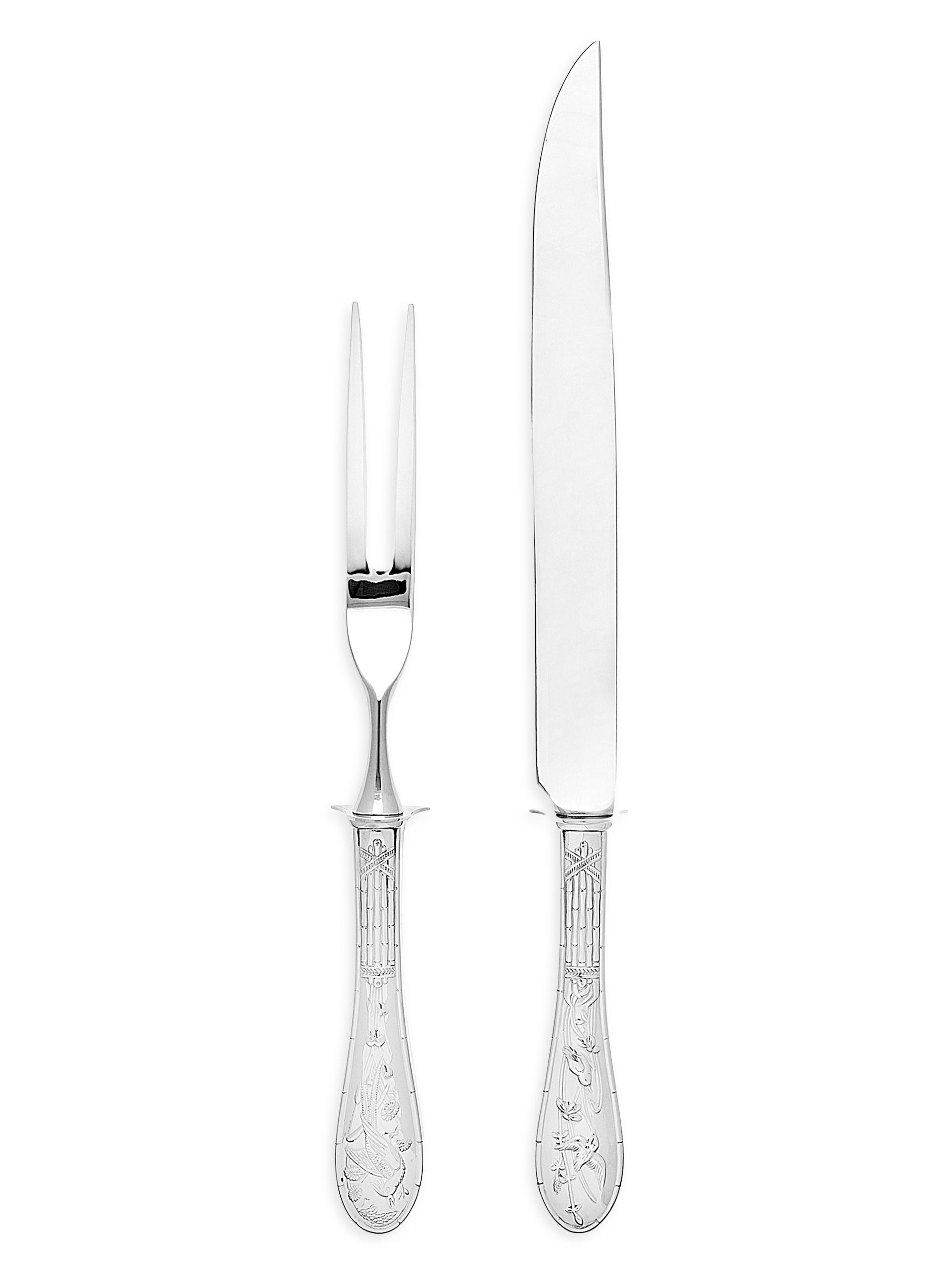 Ricci Argentieri Japanese Bird 2-Piece Stainless Steel Carving Set