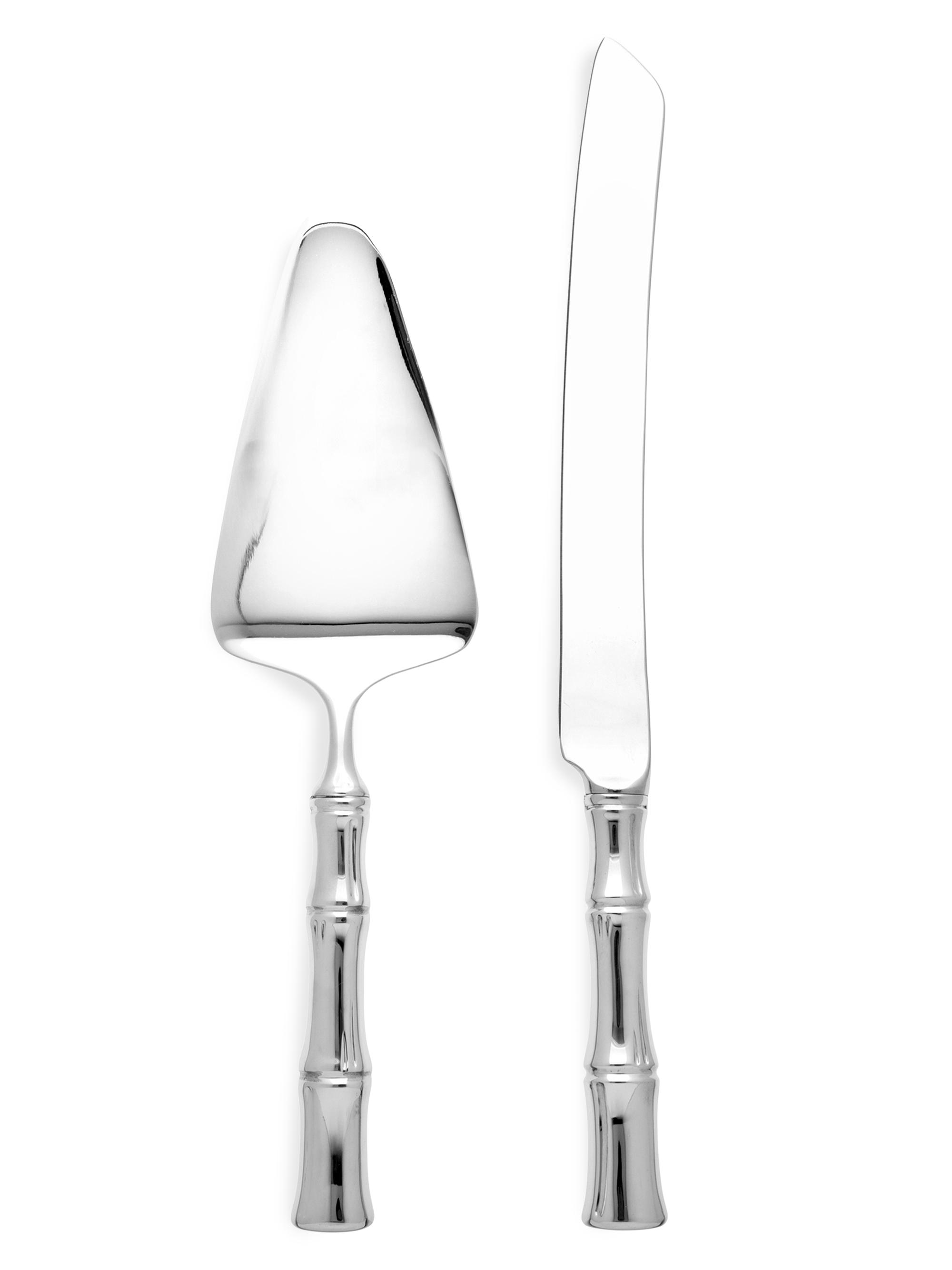 Bamboo 2-Piece Stainless Steel Cake Set