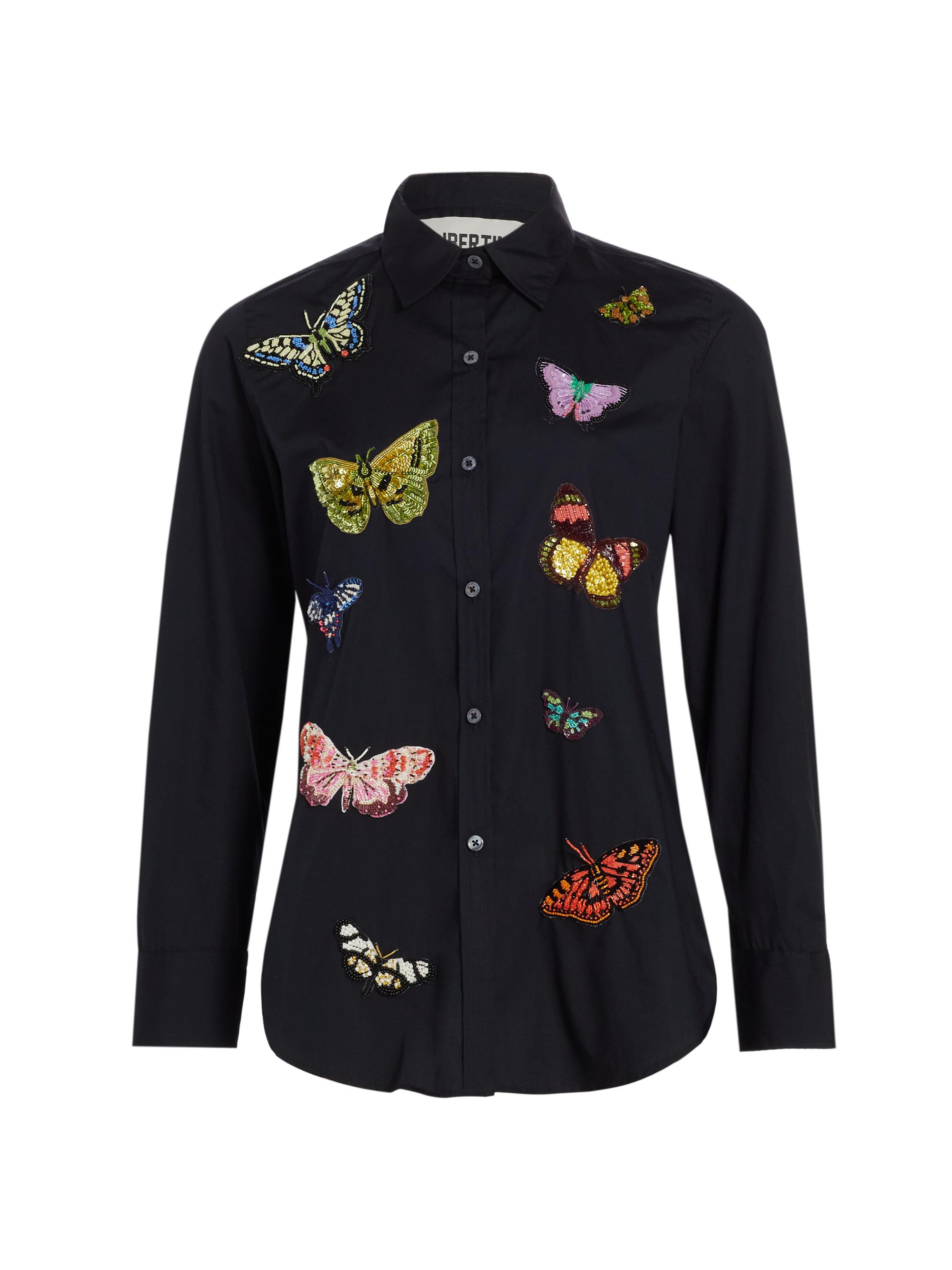Libertine Women's Millions Of Butterflies'Shirt - Black