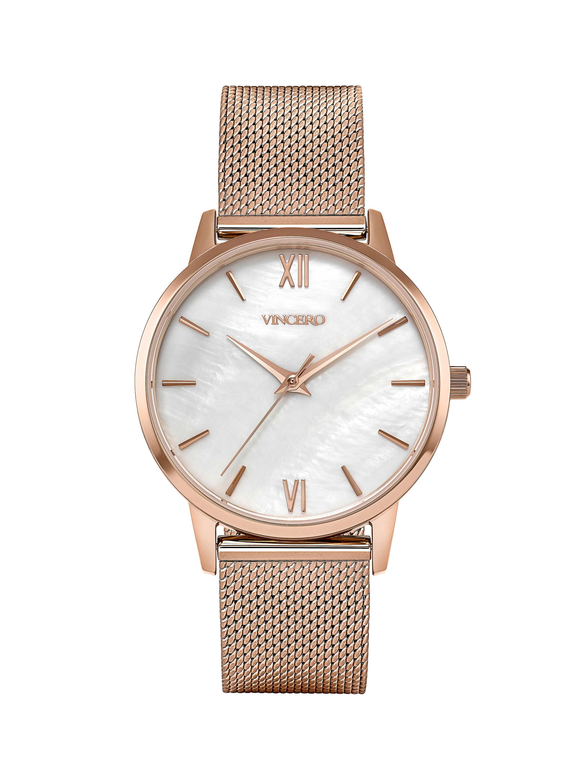 Vincero Women's Eros Mesh Petite - Rose Gold White Pearl