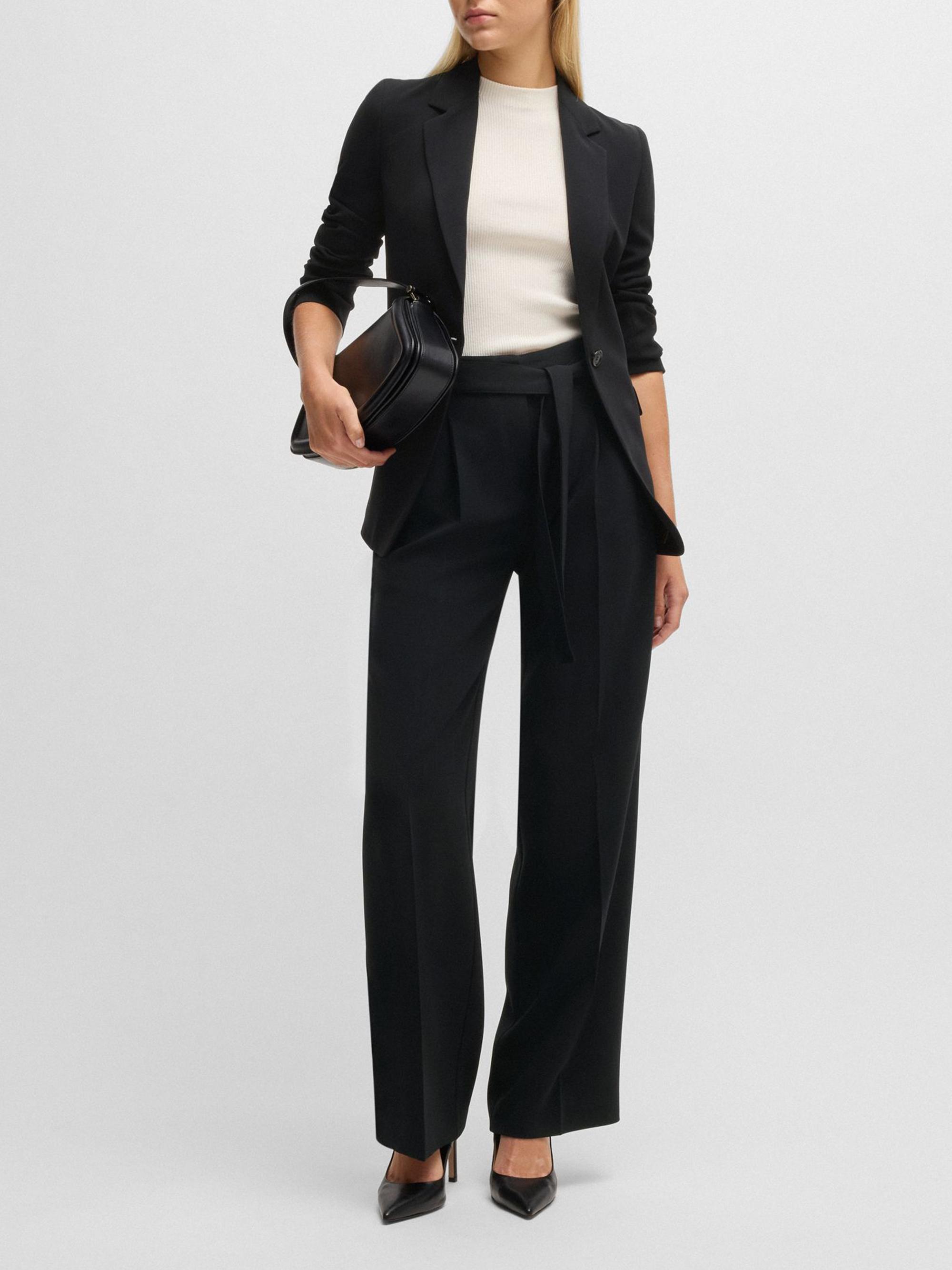 BOSS Relaxed-Fit Trousers in Crease-Resistant Japanese Crepe