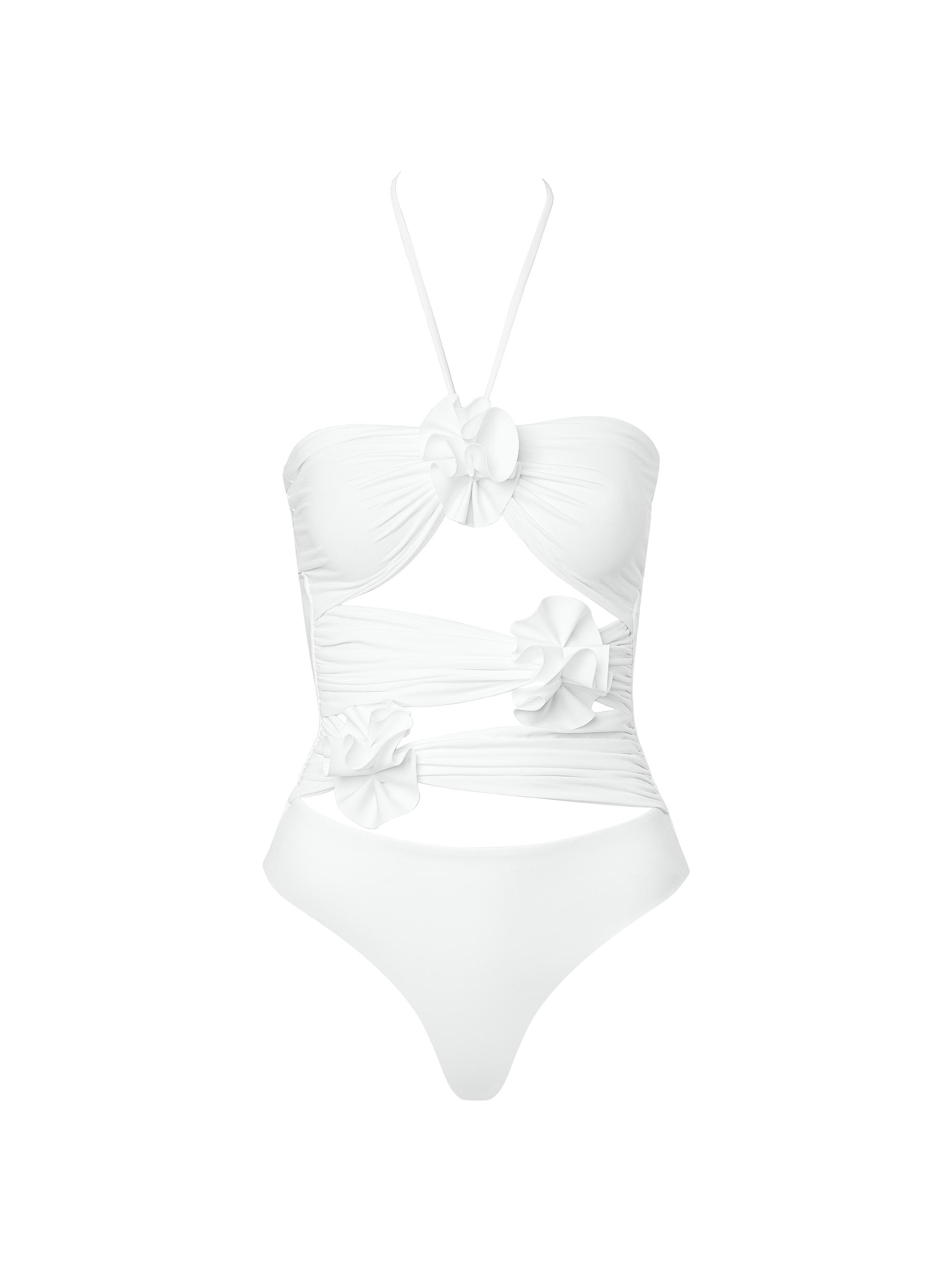 Maygel Coronel Women's Trinitaria One-Piece Cut-Out Swimsuit - Off White