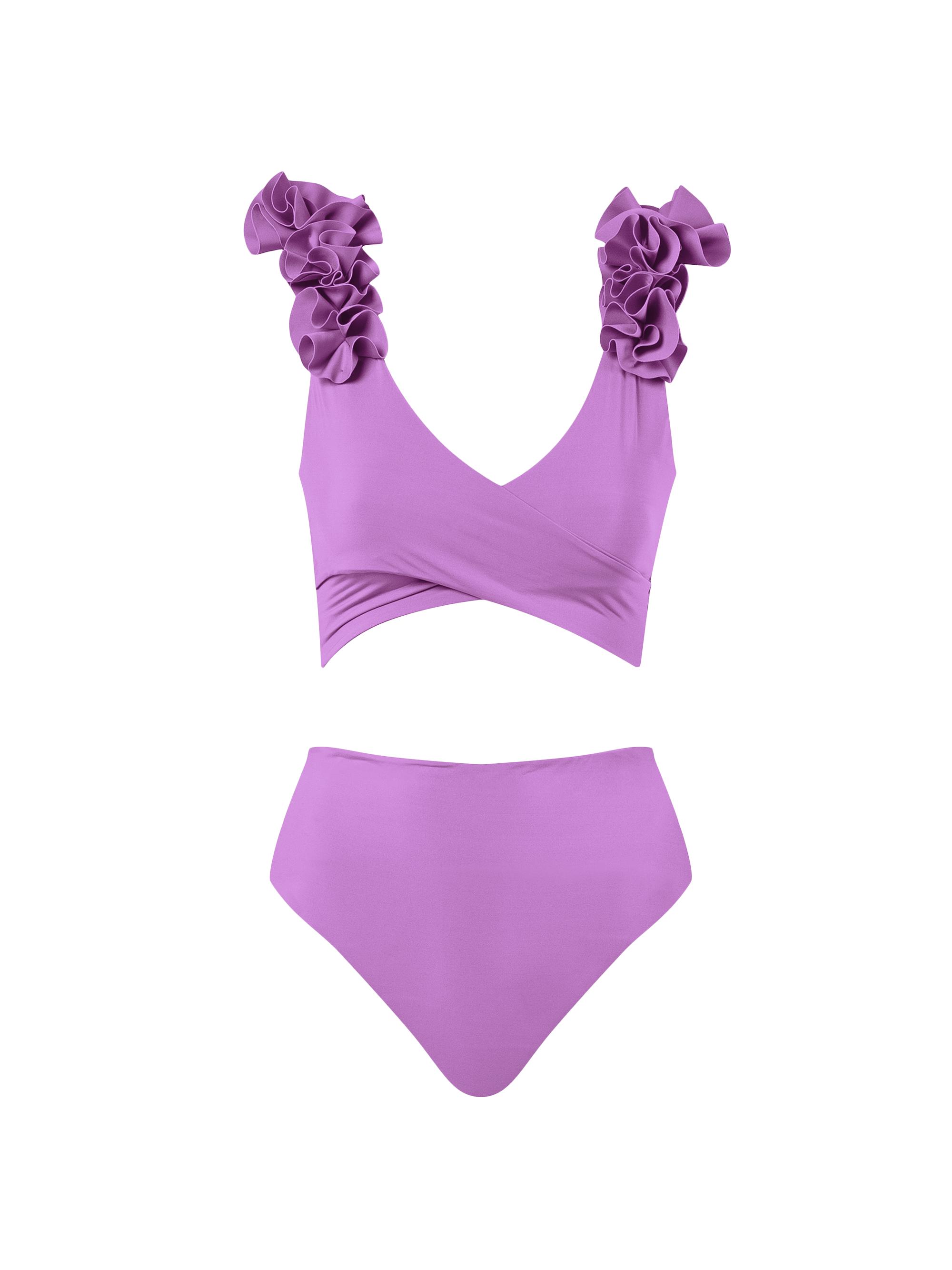 Maygel Coronel Women's Ceres Ruffle Bikini Set - Radiant Viola