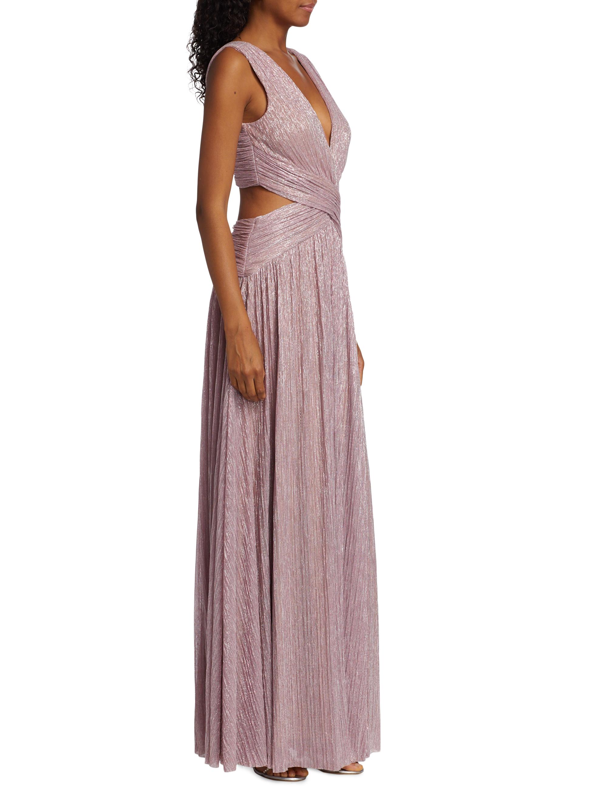 PatBO V-Neck Metallic Gown | Saks Fifth Avenue