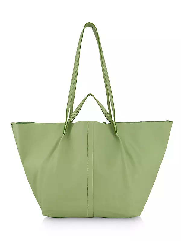 Shop AllSaints Hannah E/W Leather Tote Bag