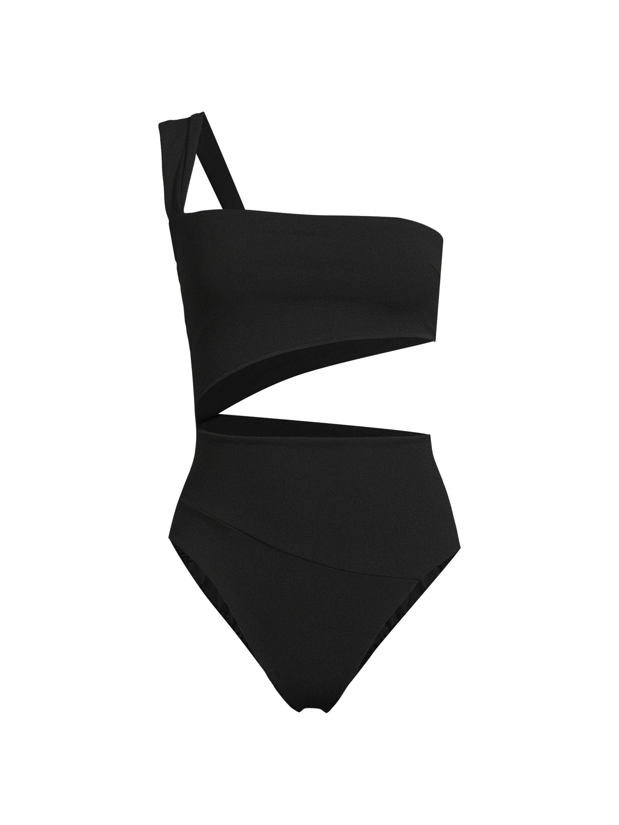 Haight. Women's Asymmetric Cut-Out One-Piece Swimsuit - Black