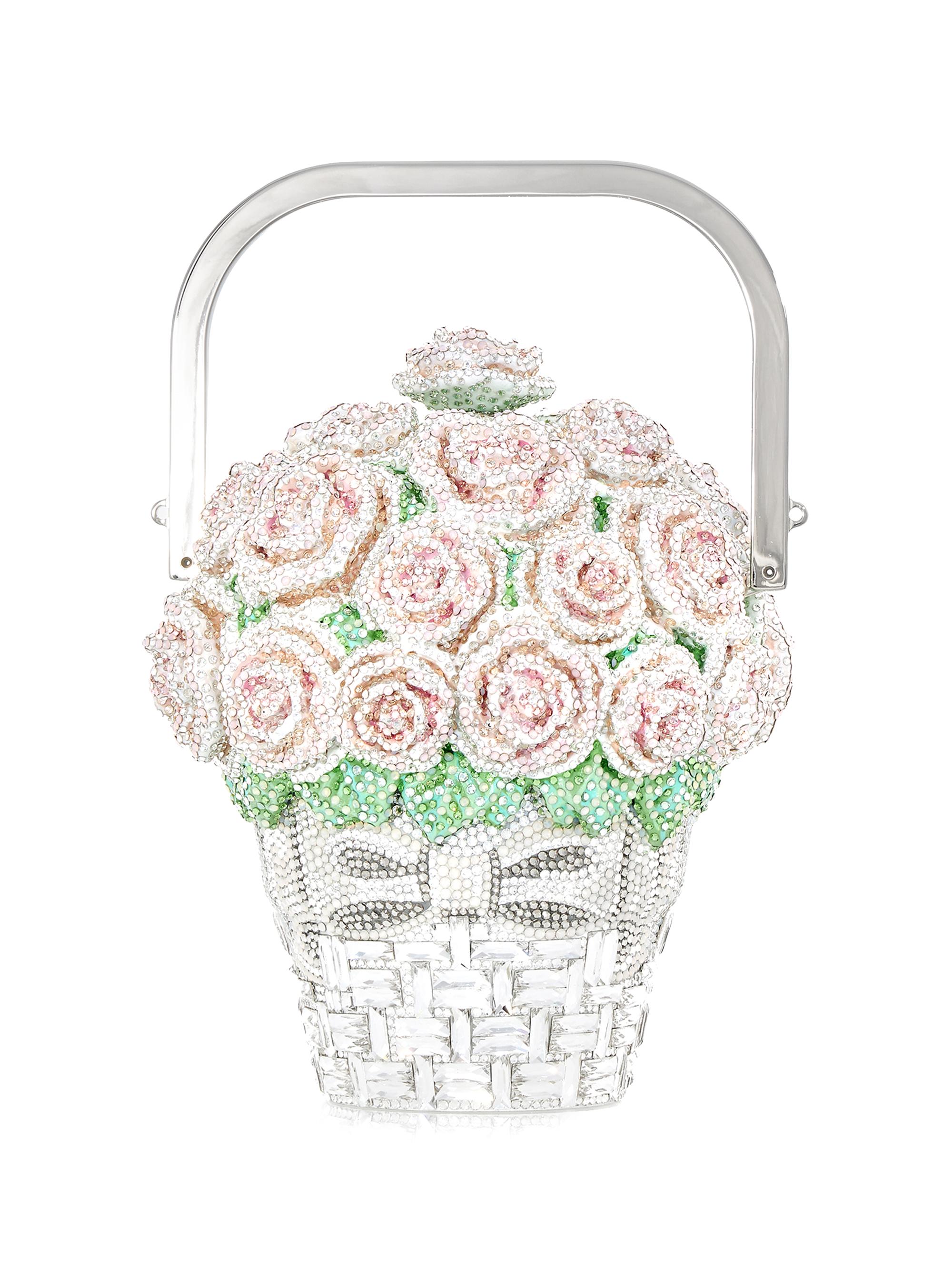 Judith Leiber Couture Women's Basket Of Roses Crystal Clutch-On-Chain - Silver Multi