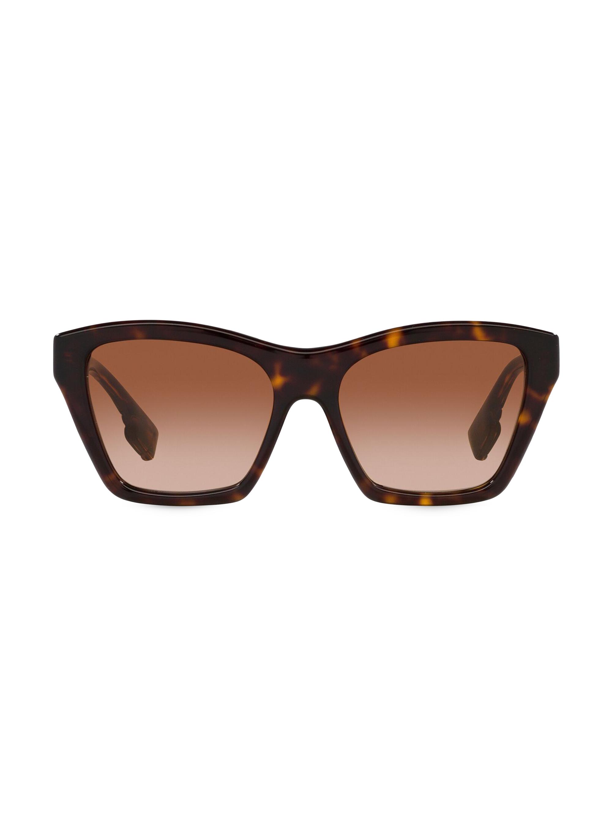 Burberry Women's Arden 54MM Square Polarized Sunglasses - Gradient Havana