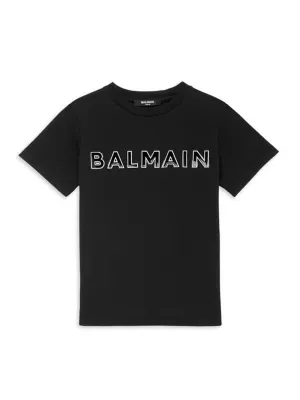 Balmain Kids jacquard logo-motif cotton babygrow set - White