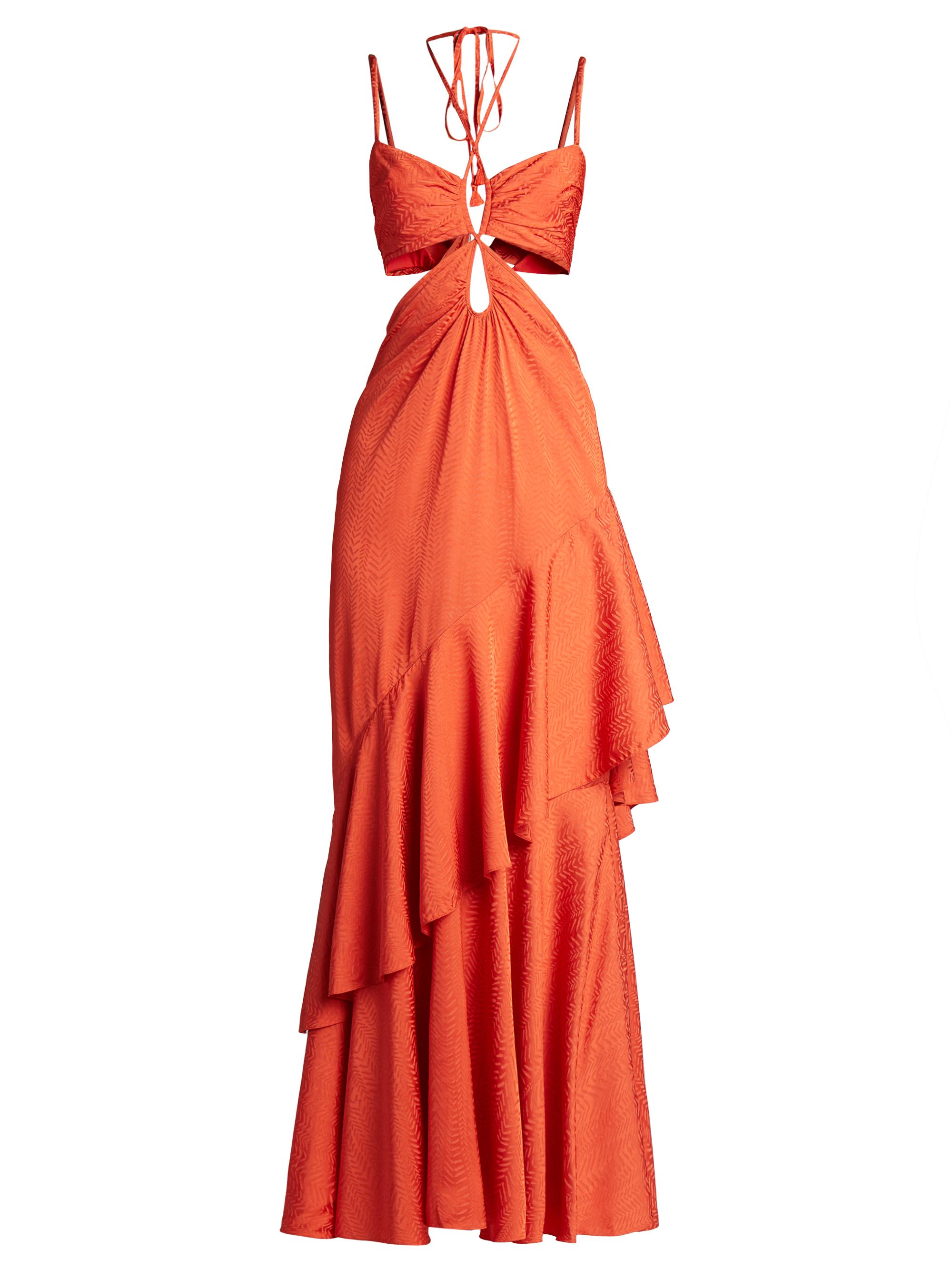 Johanna Ortiz Precious Juniper Cut-Out Halter Gown | Saks Fifth Avenue