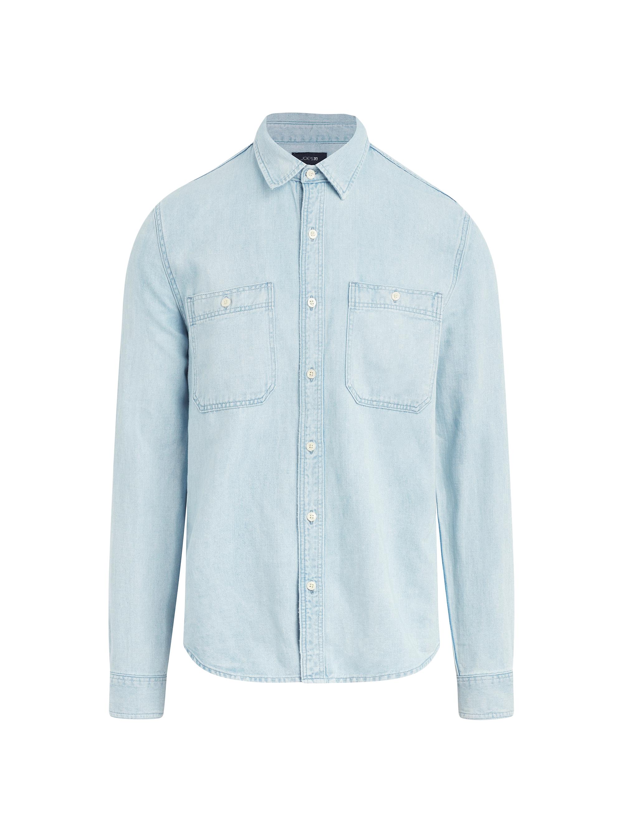 Joe's Jeans Men's Lou Indigo Linen Button-Up Shirt - Spring Sky