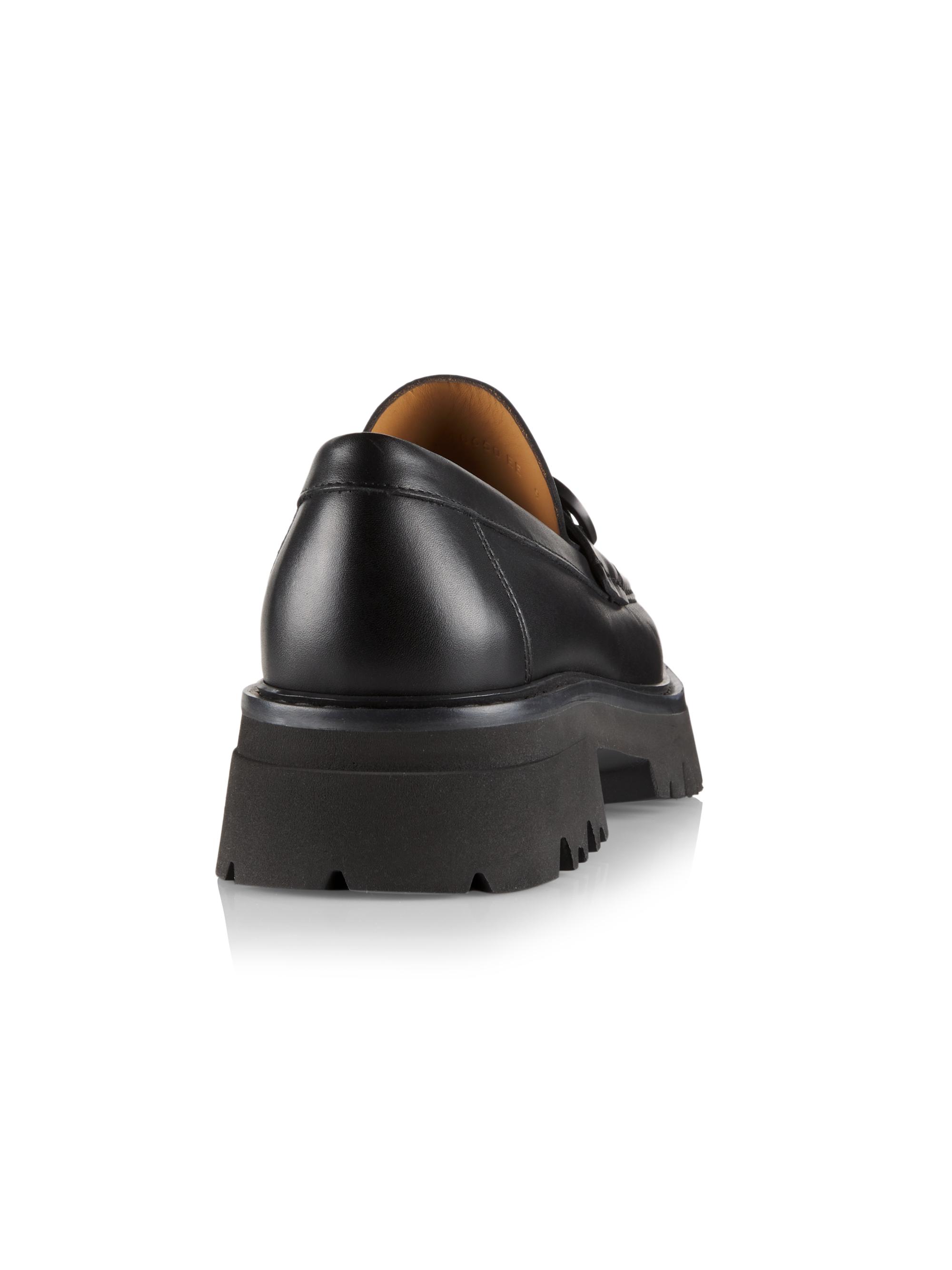 FERRAGAMO Florian Leather Lug-Sole Platform Loafers | Saks Fifth