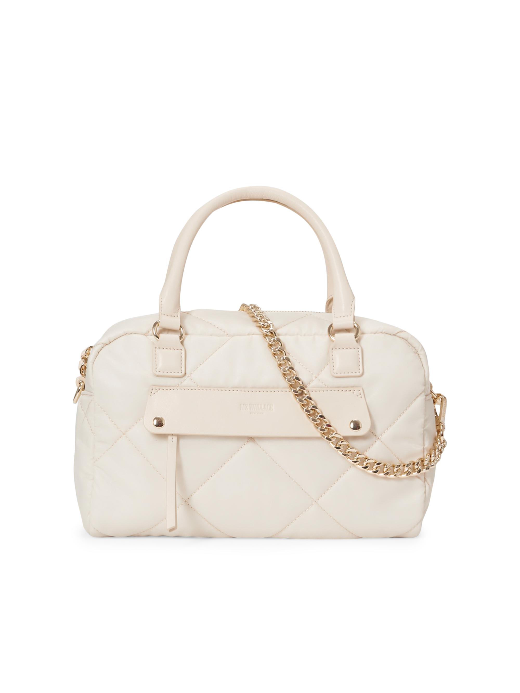 MZ Wallace Women's Madison Quilted Satchel - Sandshell