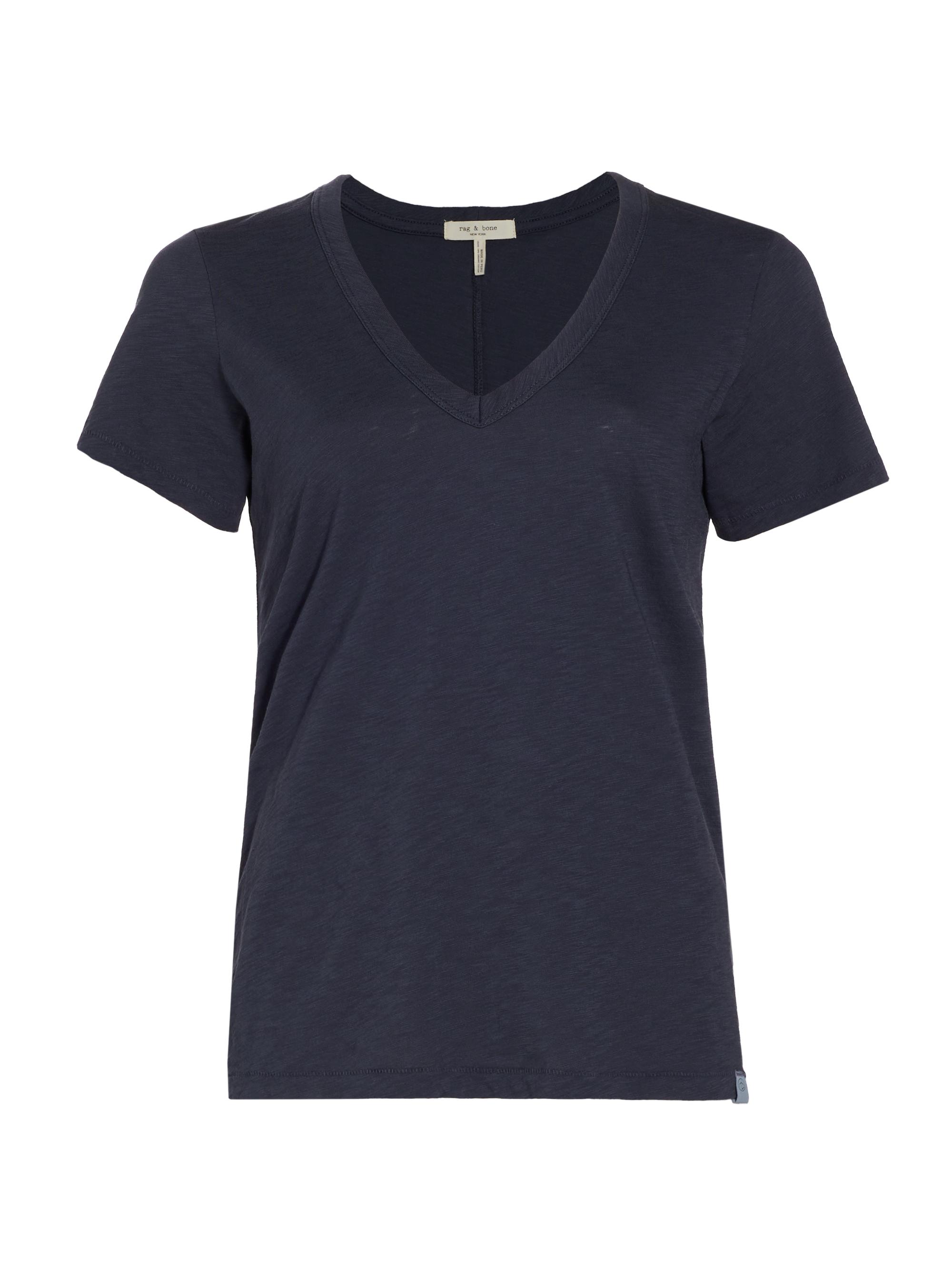 rag & bone Women's The Slub V-Neck T-Shirt - Salute