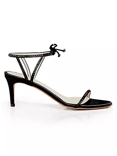 Clover 75MM Sustainable Silk Crystal-Embellished Sandals