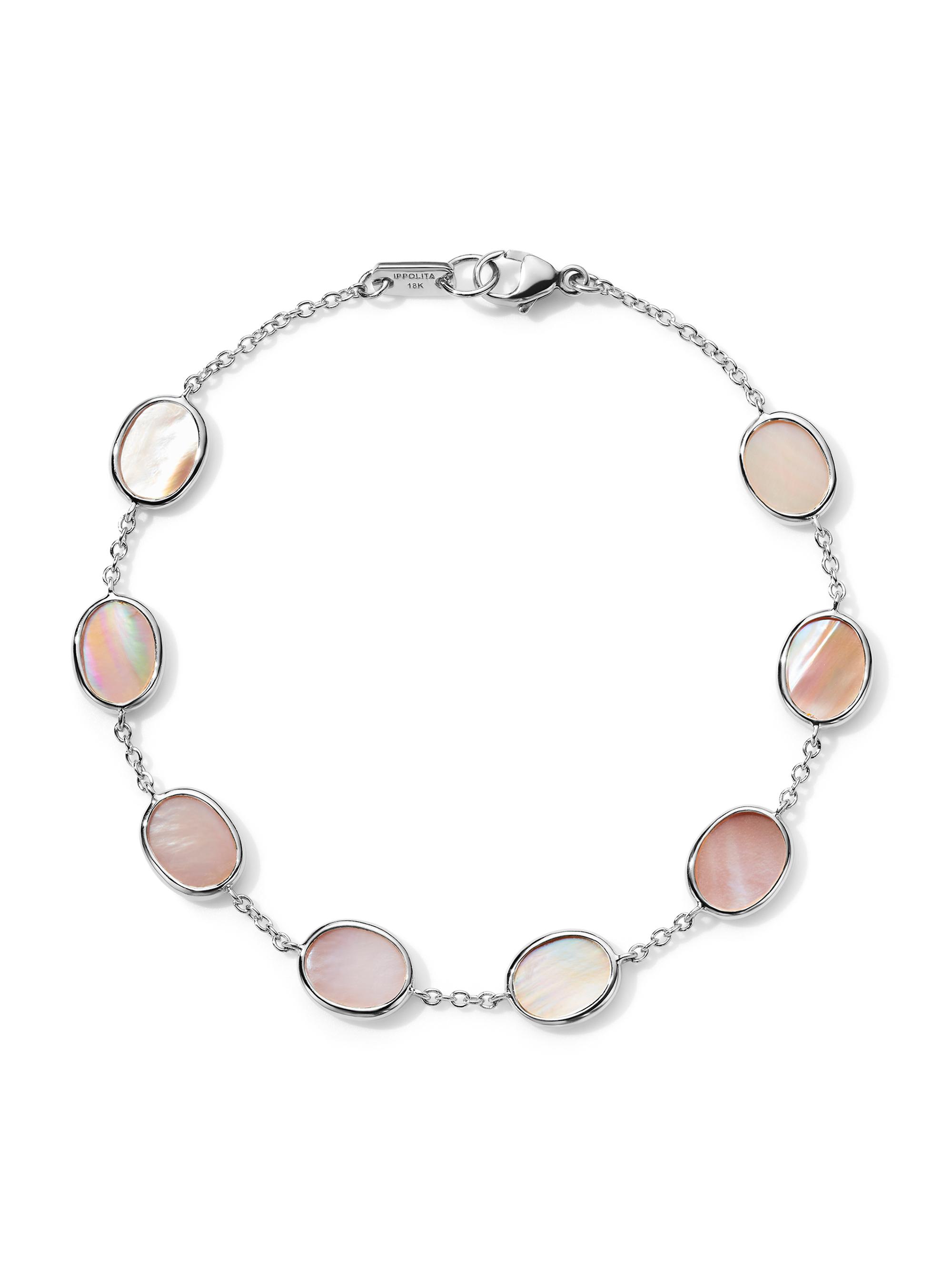 Ippolita Women's Polished Rock Candy Sterling Silver & Shell Station Bracelet - Pink Mother Of Pearl