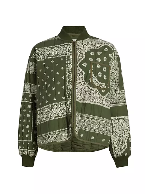 Shop The Great Bandana Quilted Bomber Jacket