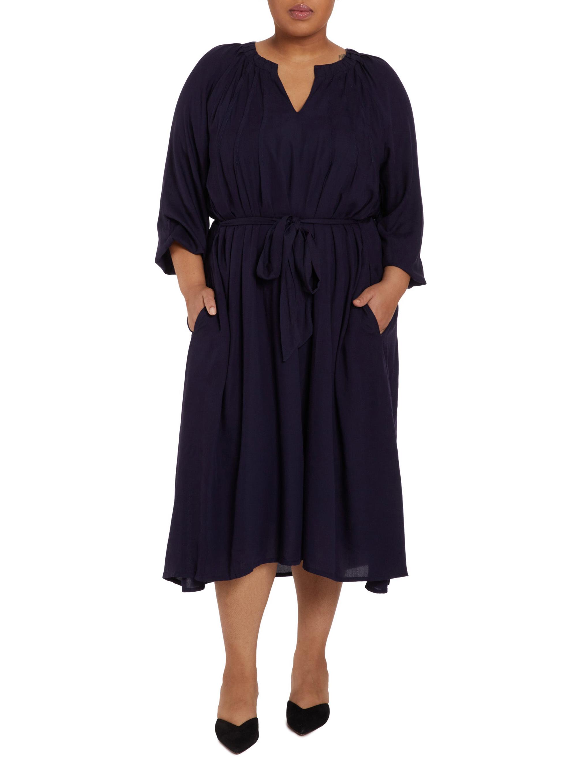 Pari Passu Women's ARCHIVE (no longer sold) - Lissa Pleat Top Dress - Navy