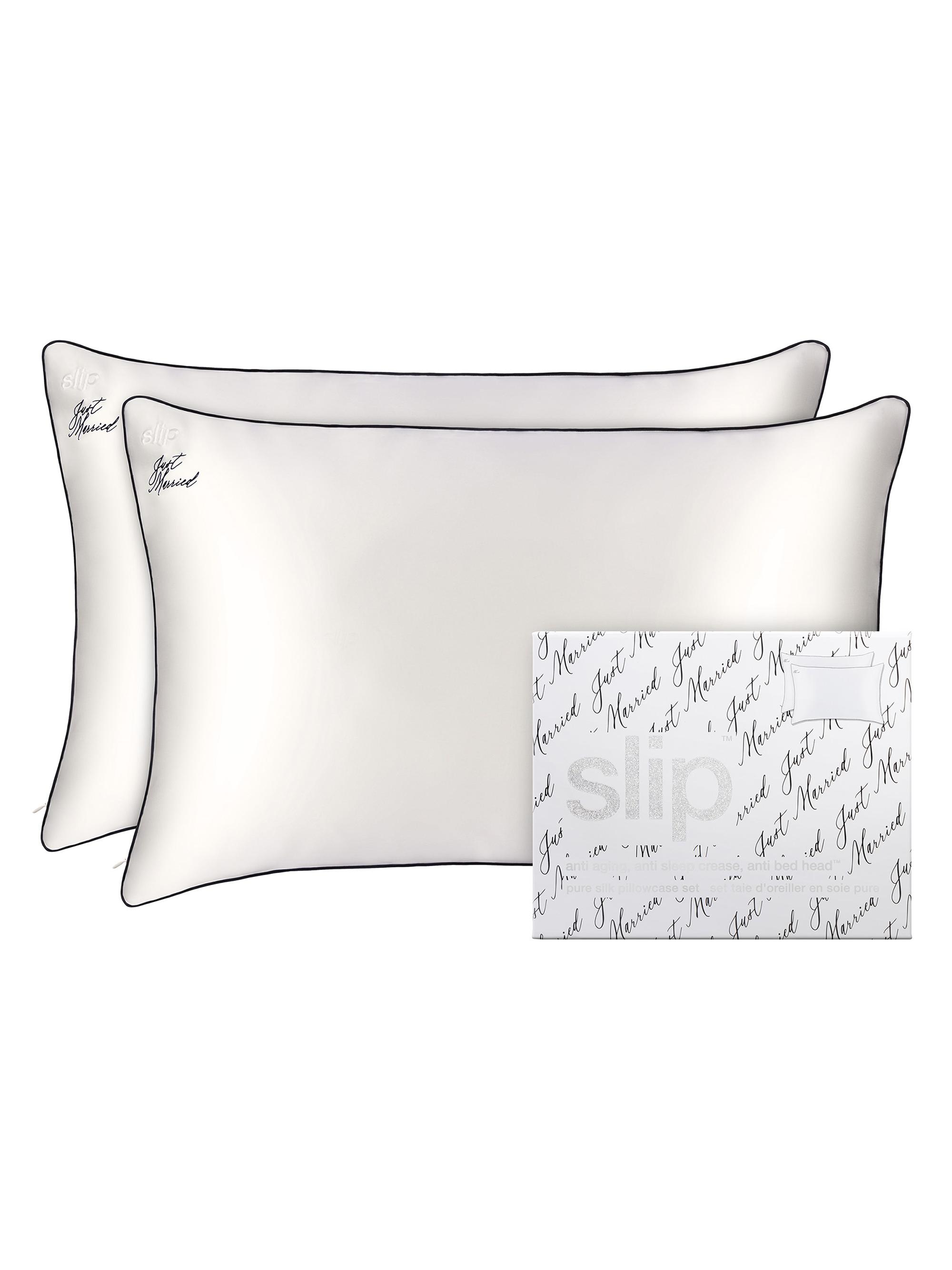 slip Women's Just Married Queen Silk Pillowcase Duo