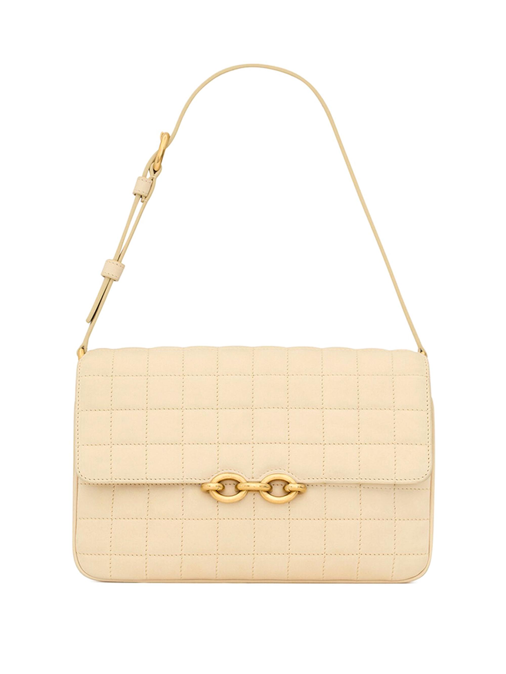 YVES SAINT LAURENT イヴサンローラン LE MAILLON ル マイヨン キルティングレザー ショルダーバッグ ホワイト BRS737354・1223 Yves Saint Laurent（イヴ・サンローラン） LE MAILLON ル マイヨン