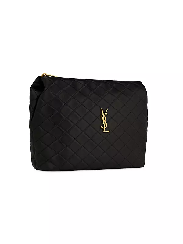Large cosmetic pouch in quilted leather, Saint Laurent