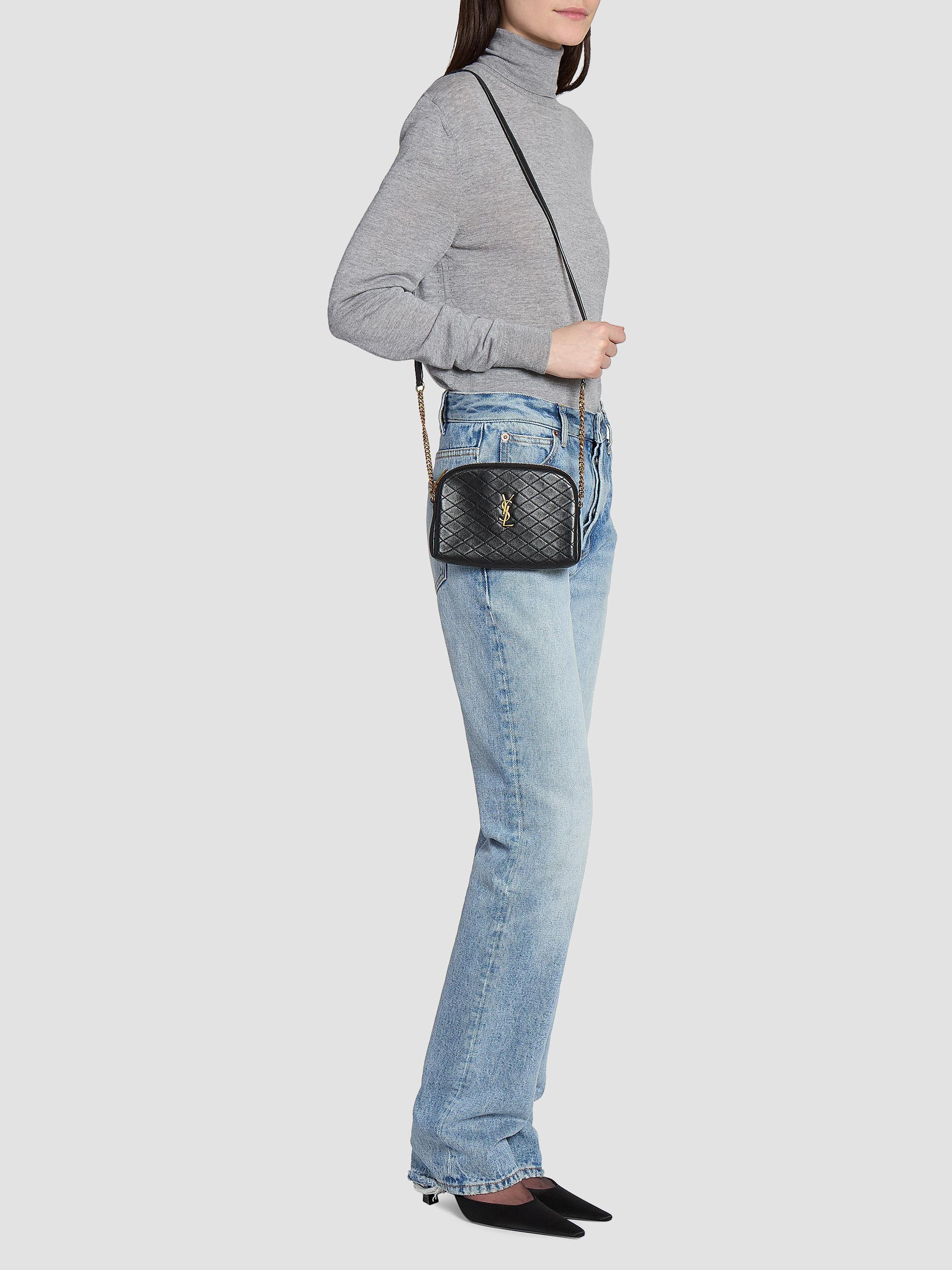 Saint Laurent Gaby Zipped Pouch in Quilted Lambskin | Saks Fifth