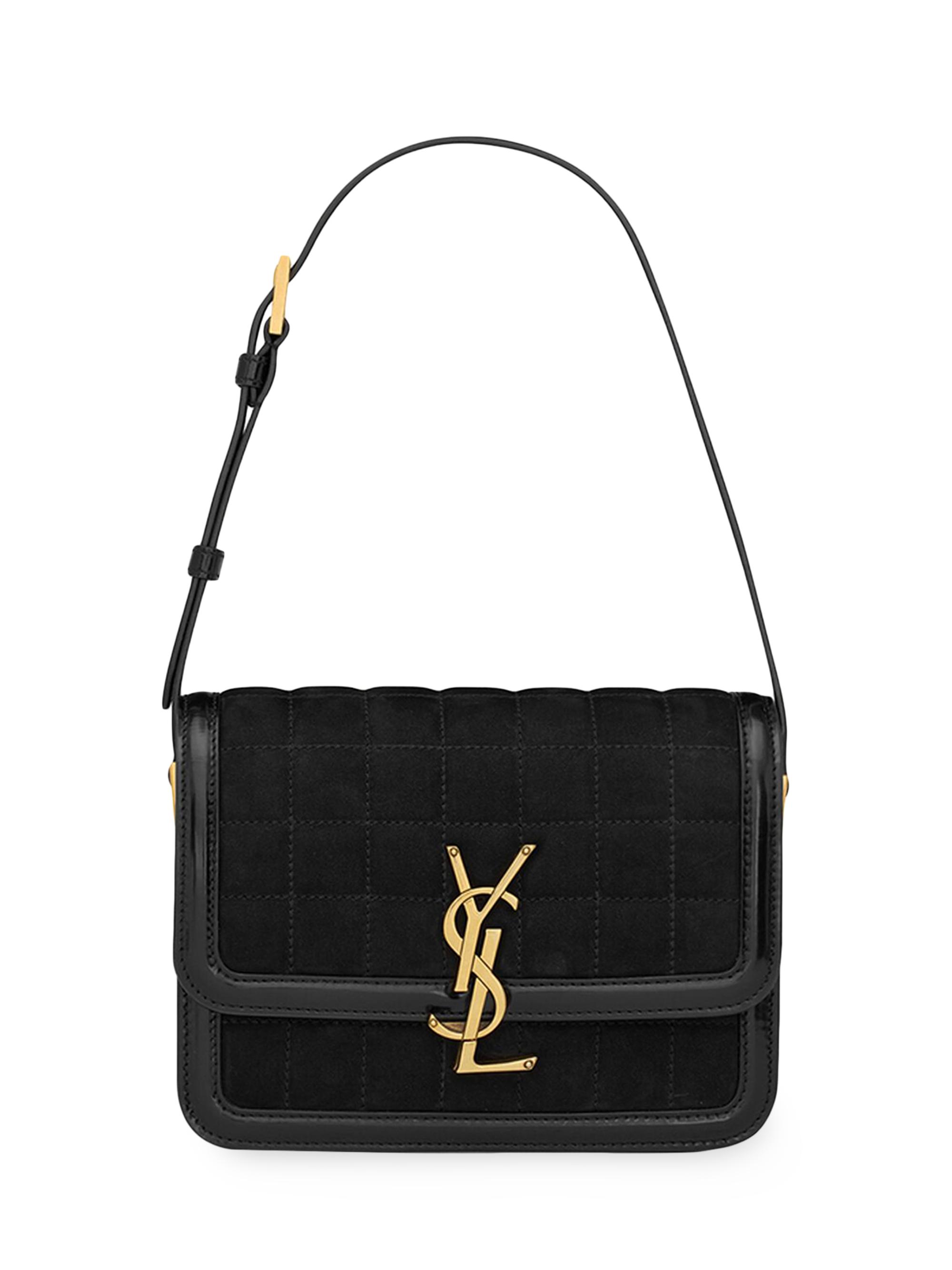 Saint Laurent Solferino Small Satchel in Quilted Suede | Saks