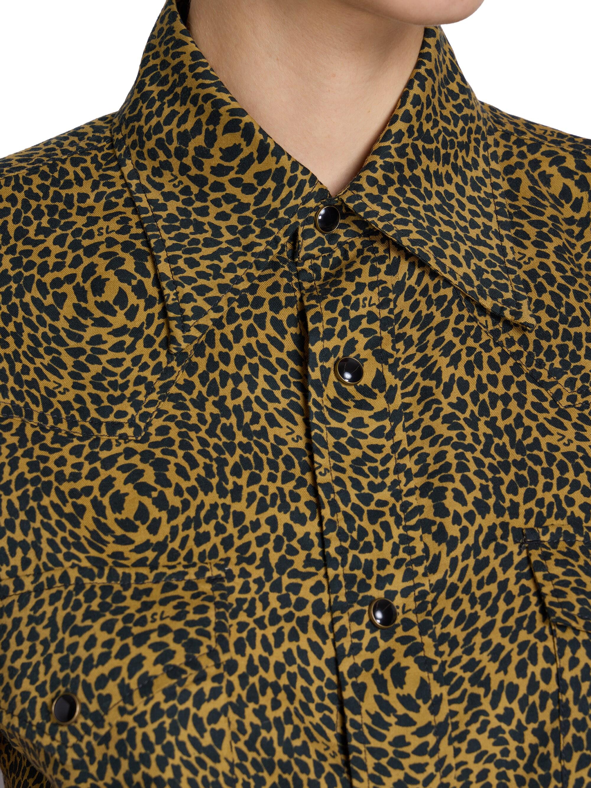 Saint Laurent Leopard-print Cropped Shirt | Saks Fifth Avenue
