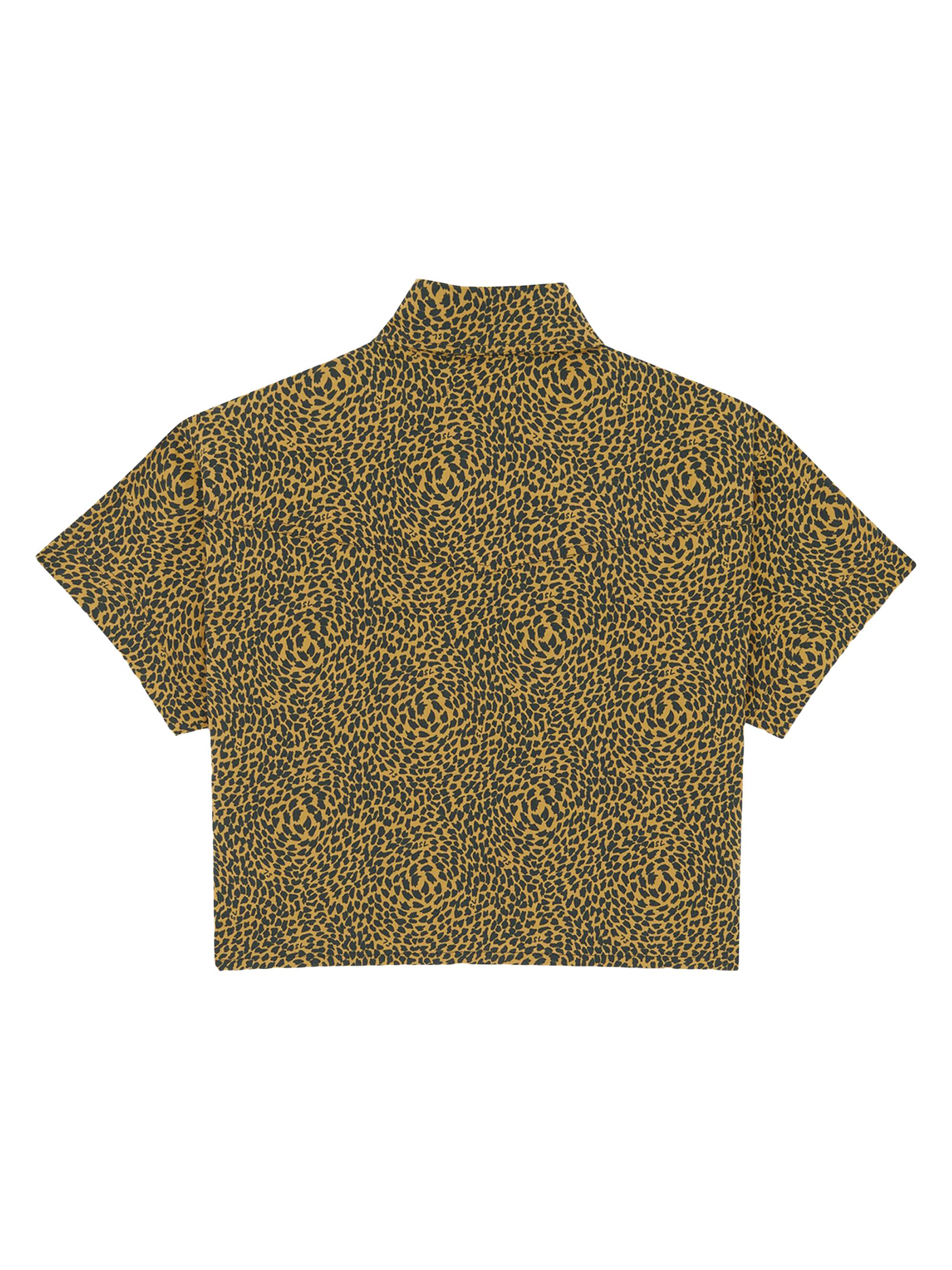 Saint Laurent Leopard-print Cropped Shirt | Saks Fifth Avenue