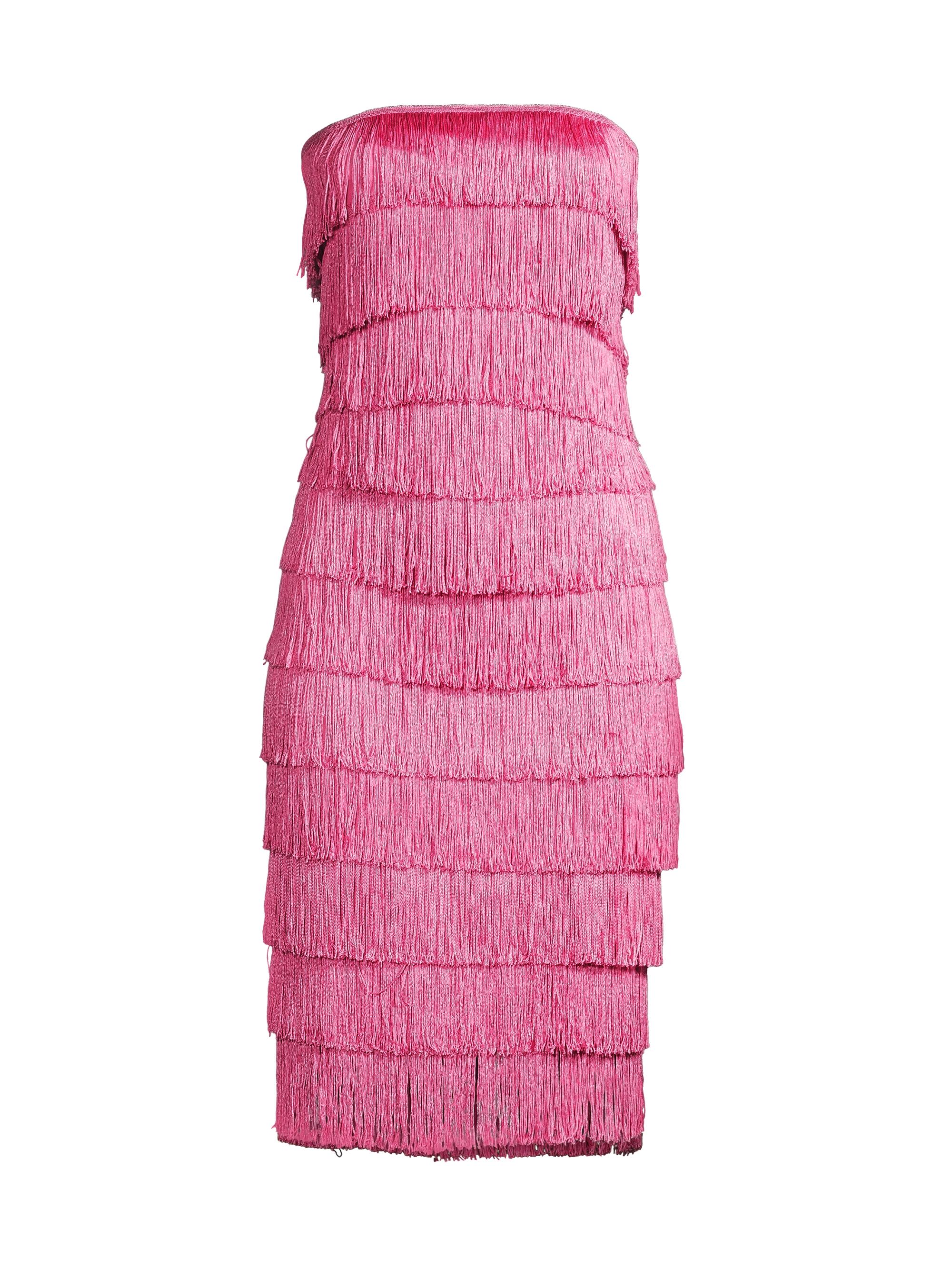 Norma Kamali Fringe Strapless Sheath Dress | Saks Fifth Avenue