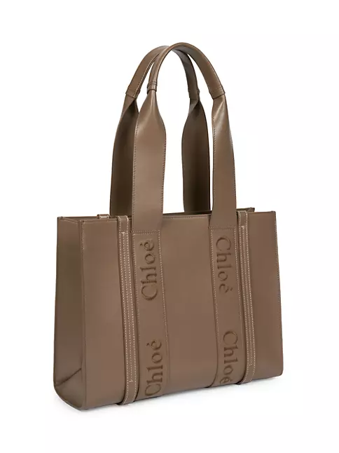 Shop Chloé Woody Medium Leather Tote Bag | Saks Fifth Avenue