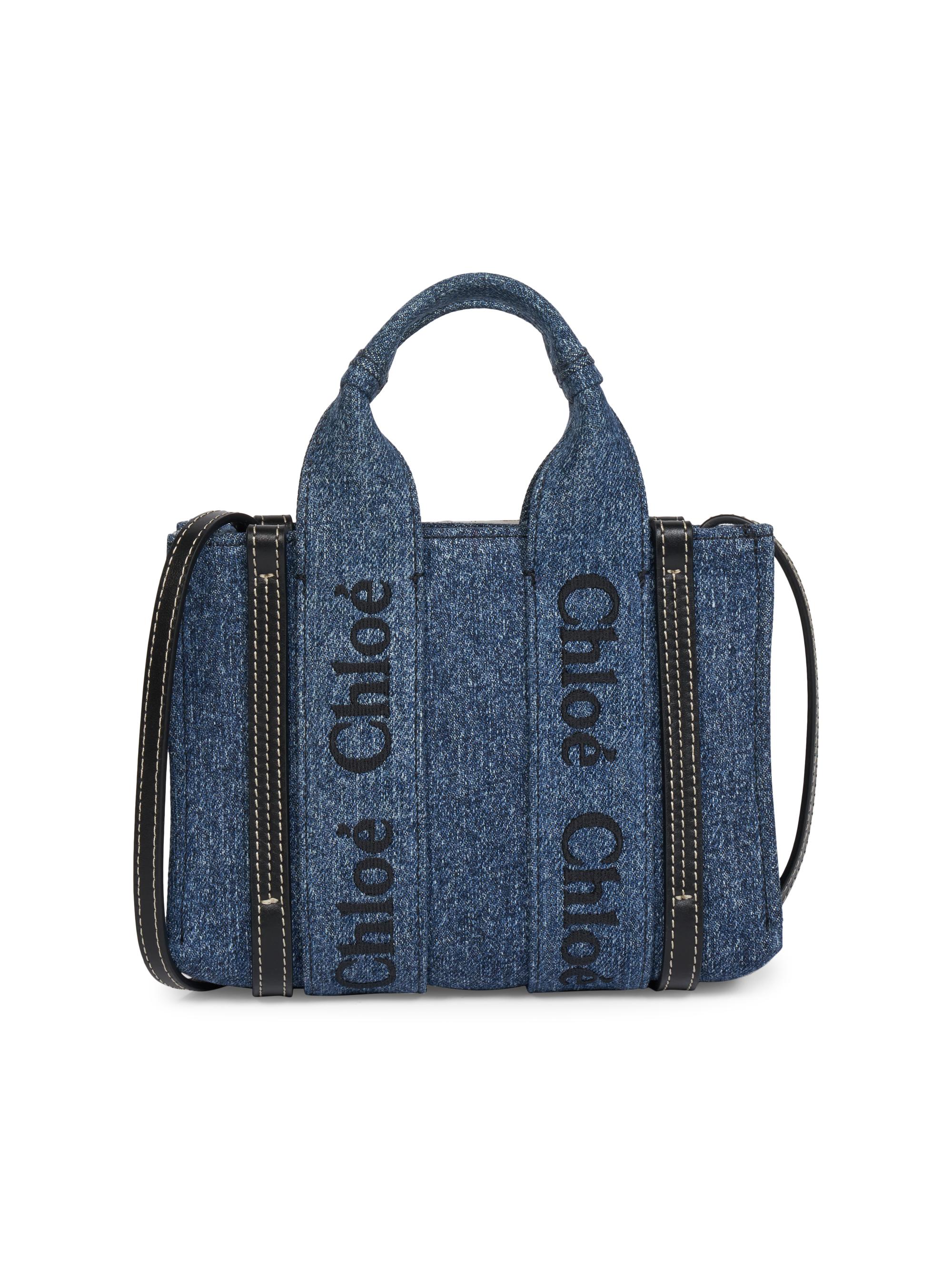 Chloé Woody Small Denim Tote Bag | Saks Fifth Avenue