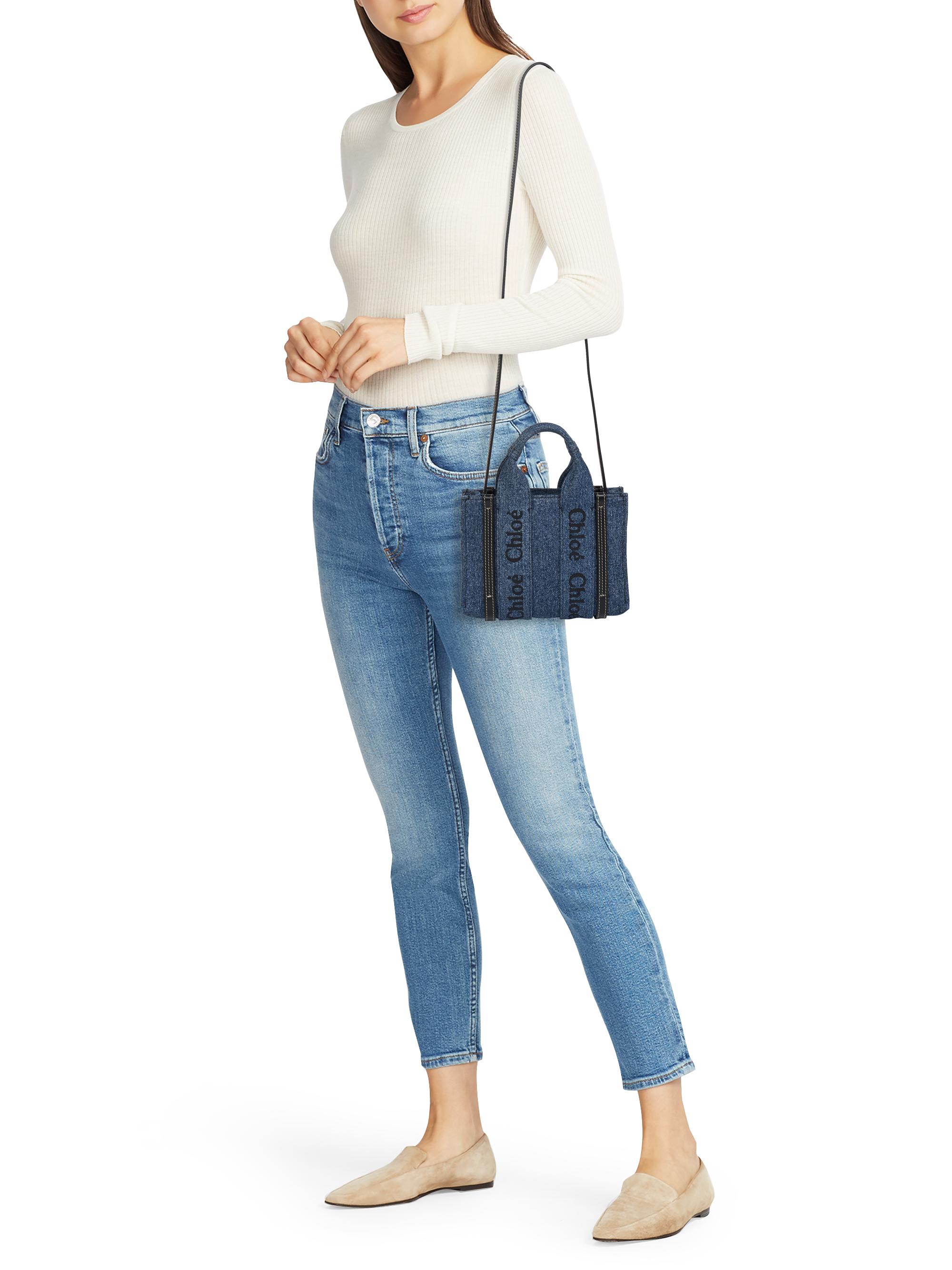 Chloé Woody Small Denim Tote Bag | Saks Fifth Avenue