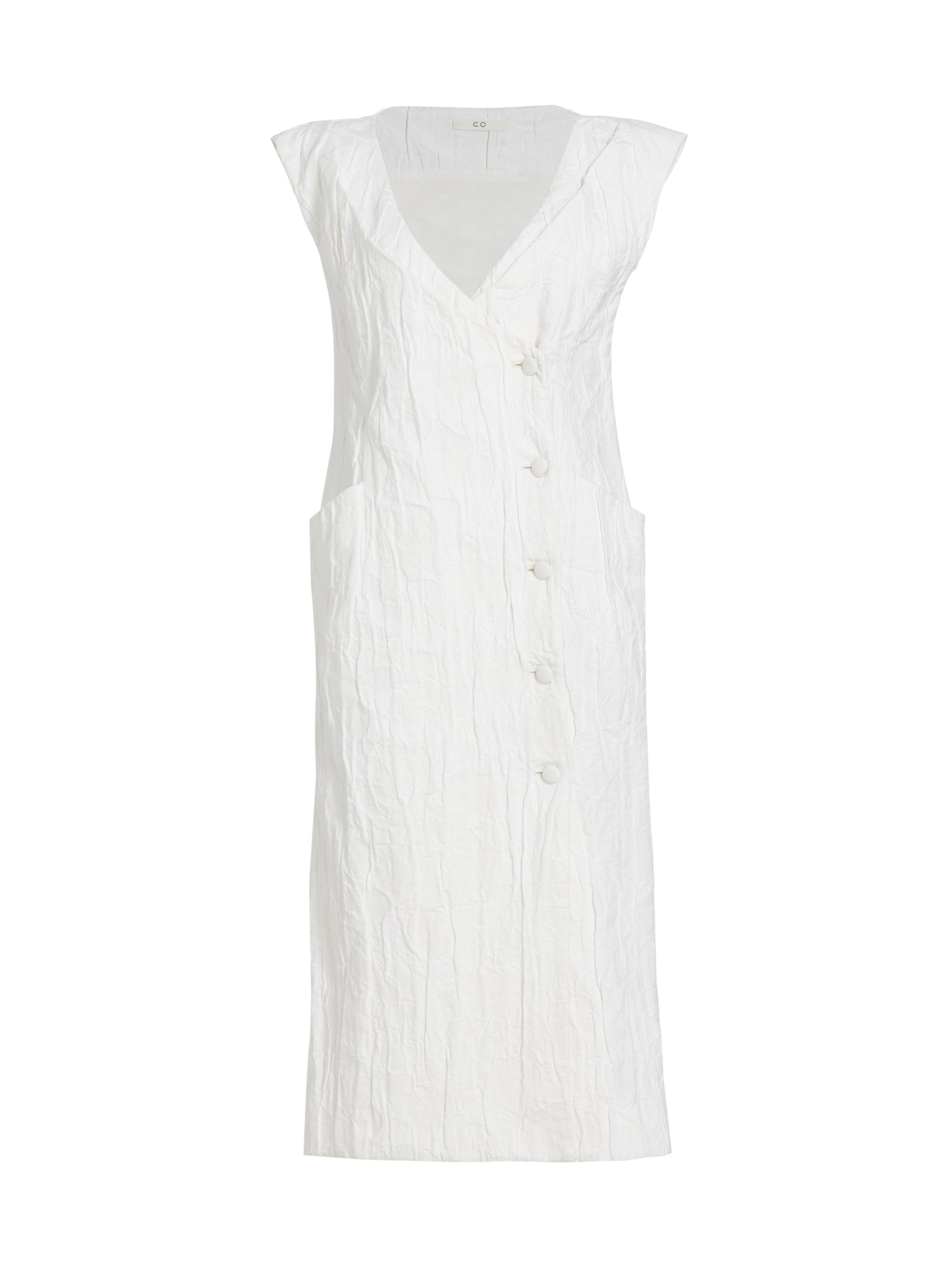 Co Sleeveless Crinkled Midi-Dress | Saks Fifth Avenue