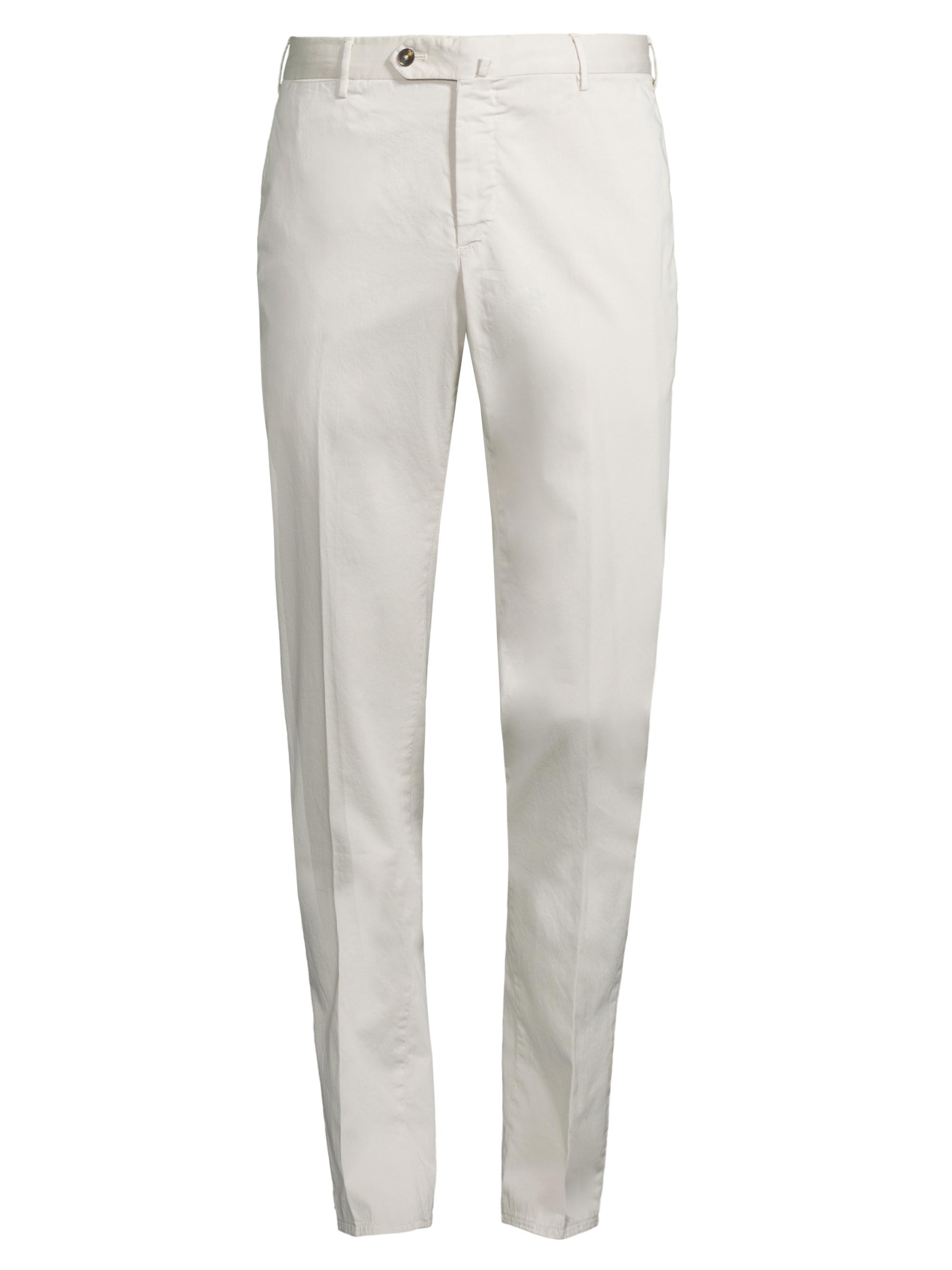 PT Torino Men's Garment-Dyed Silk Trousers - Beige