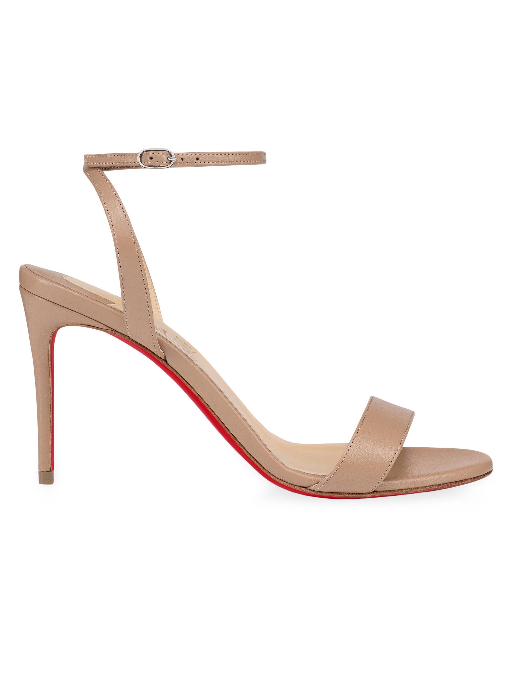 Christian Louboutin Women's Loubigirl Nappa Leather 85MM Sandals - Blush
