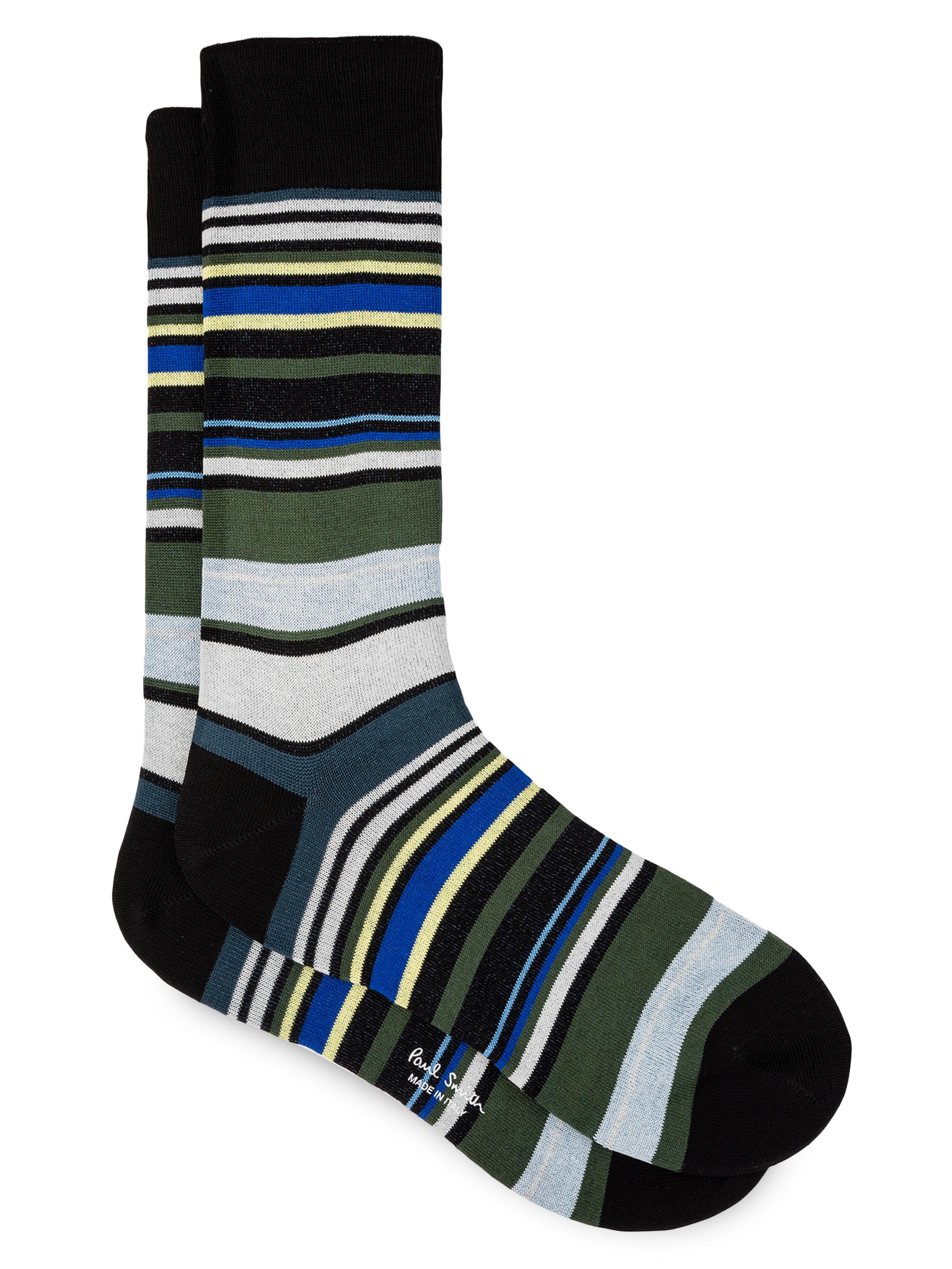 Paul Smith Men's Benito Stripes Socks - Black