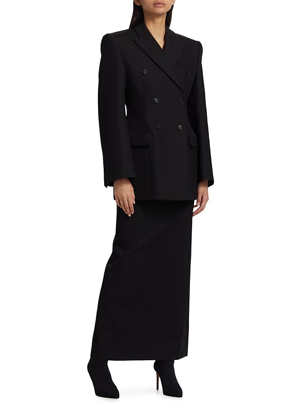 Shop WARDROBE.NYC Double-Breasted Contour Blazer | Saks Shop WARDROBE.NYC Double-Breasted Contour Blazer | Saks
