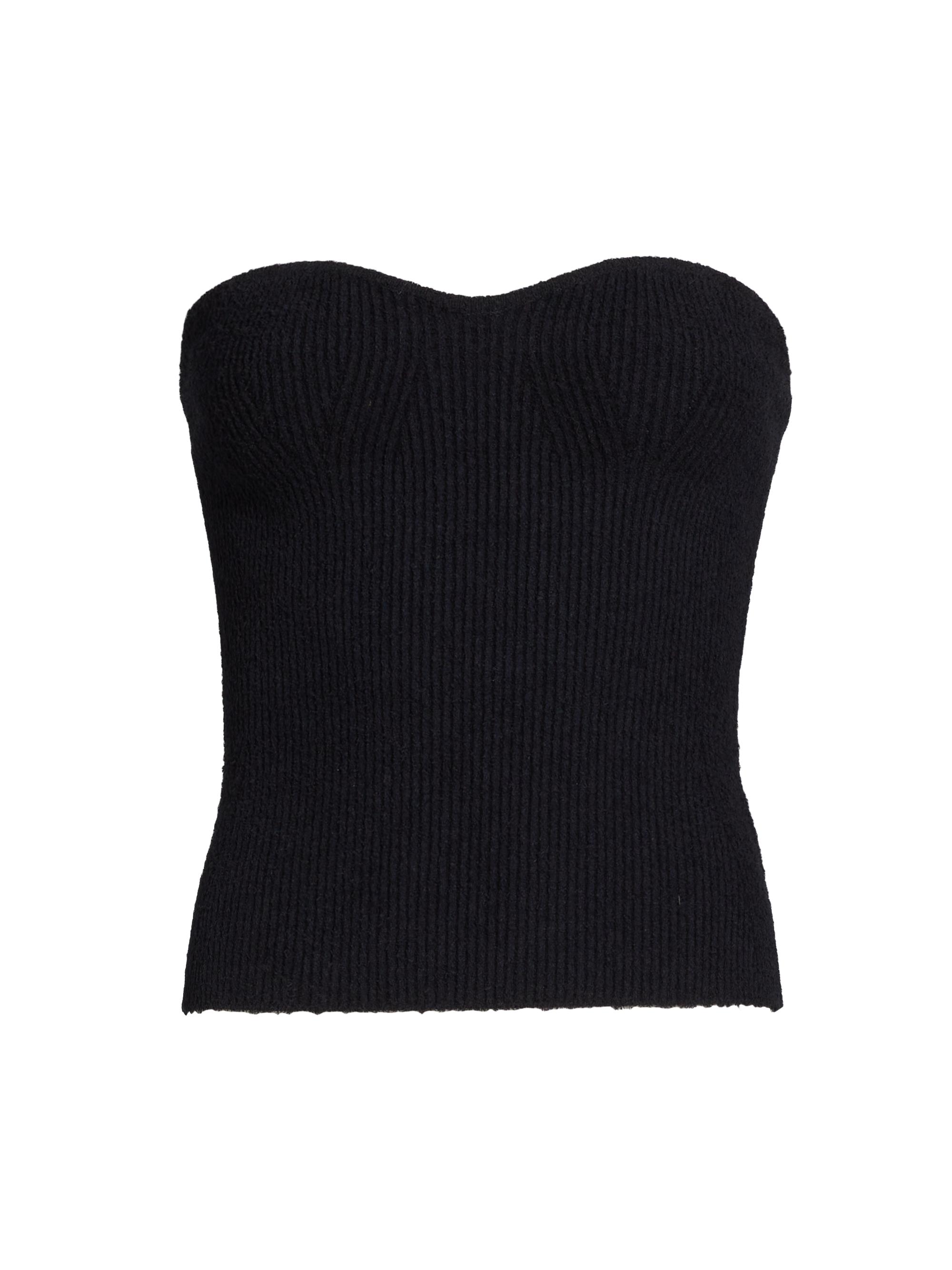 WARDROBE.NYC Women's Knit Bandeau Top - Black