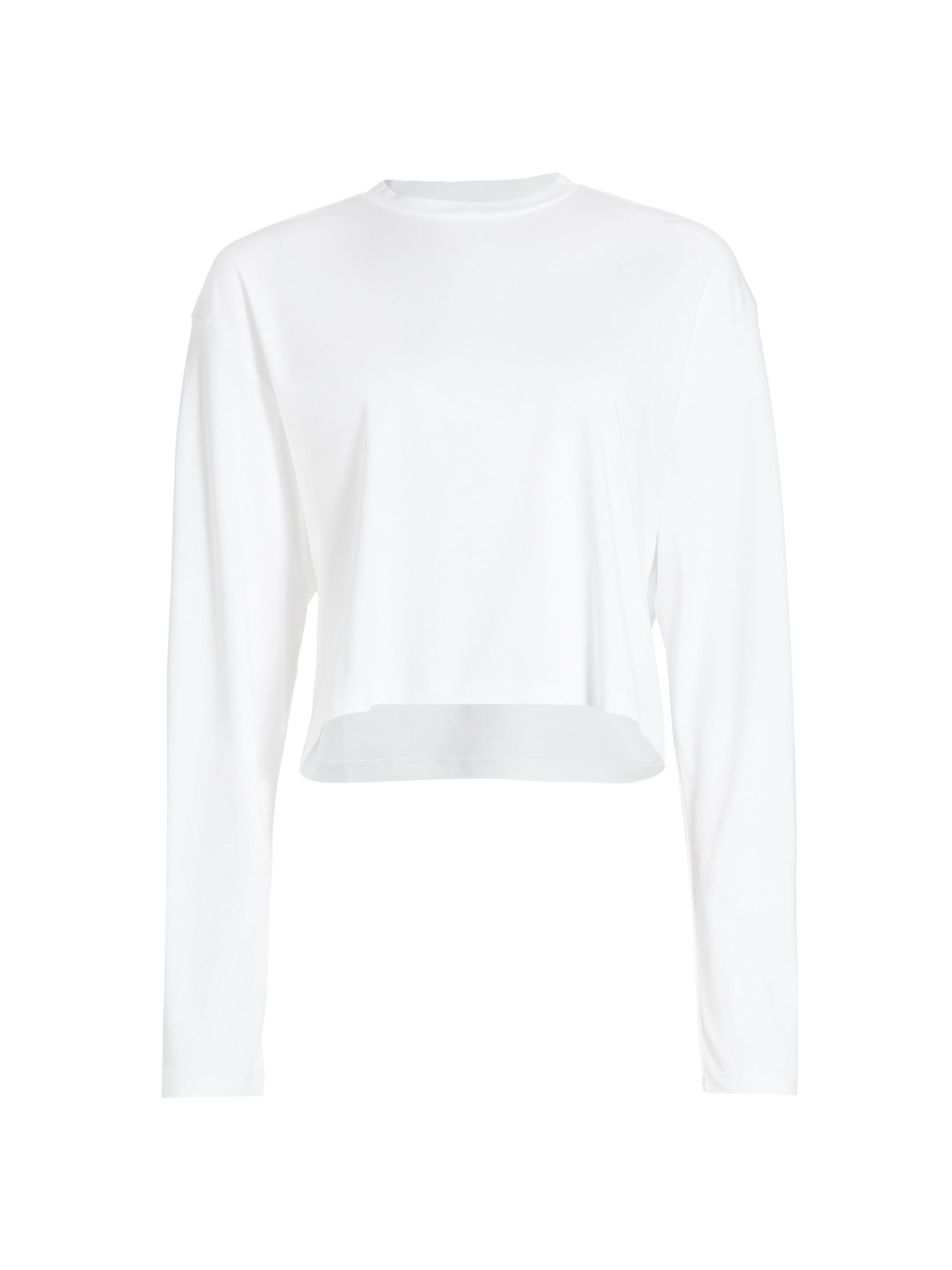 WARDROBE.NYC Women's Long-Sleeve Crop Blouse - White