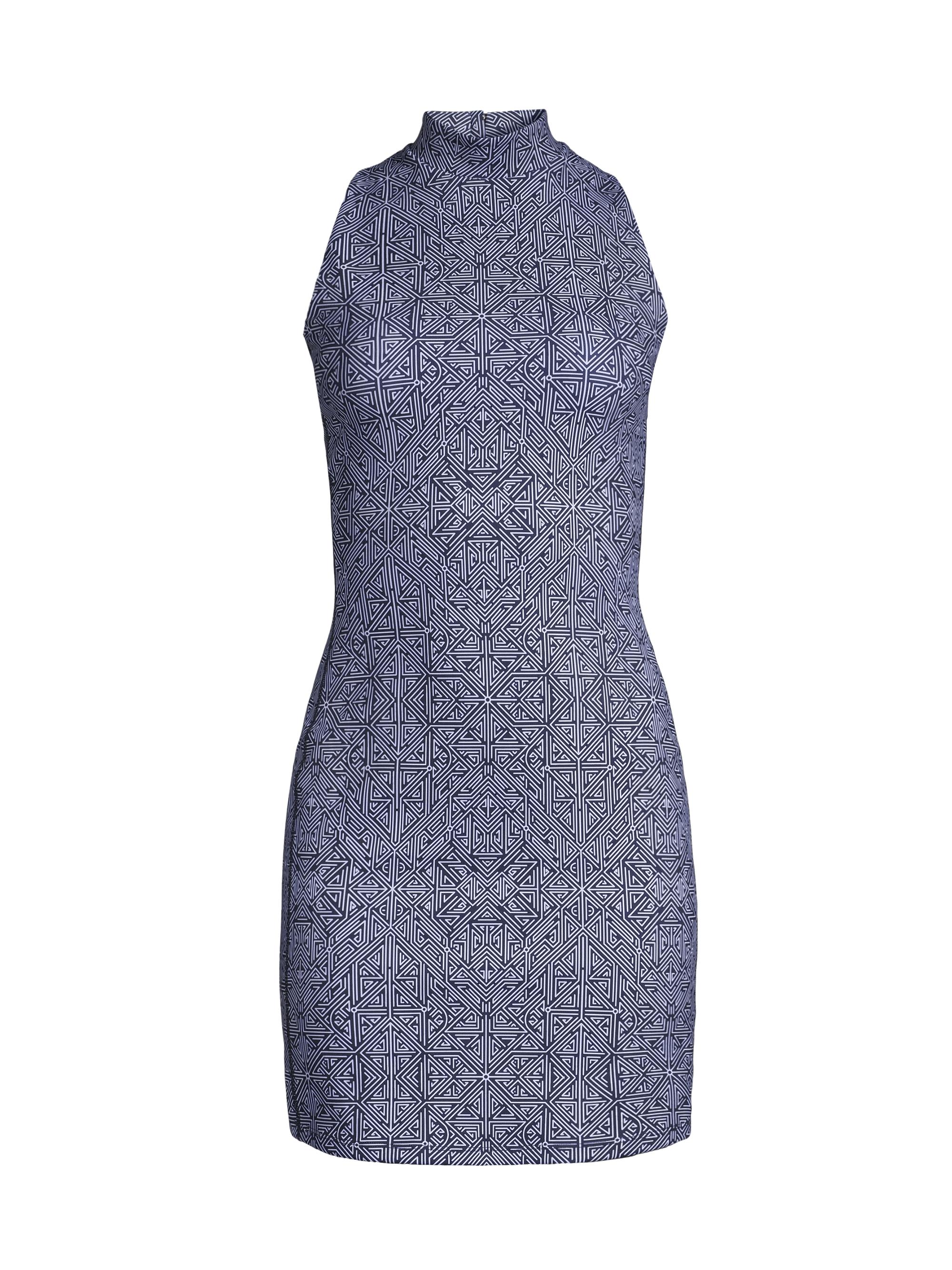 Greyson Women's Nova Labyrinth Double-Face Knit Dress - Navy Multi